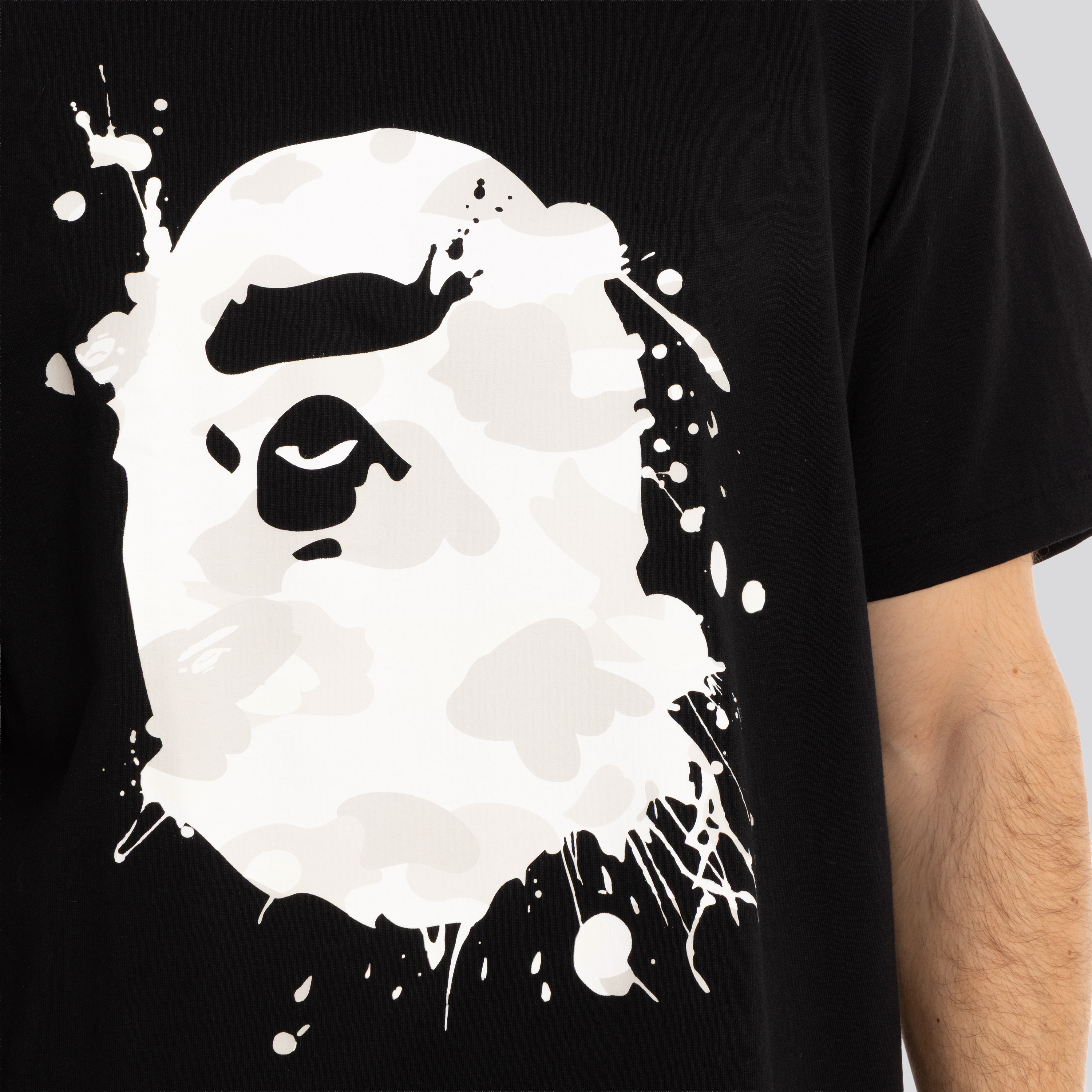 Camiseta Negra BAPE City Camo Painting Ape Head