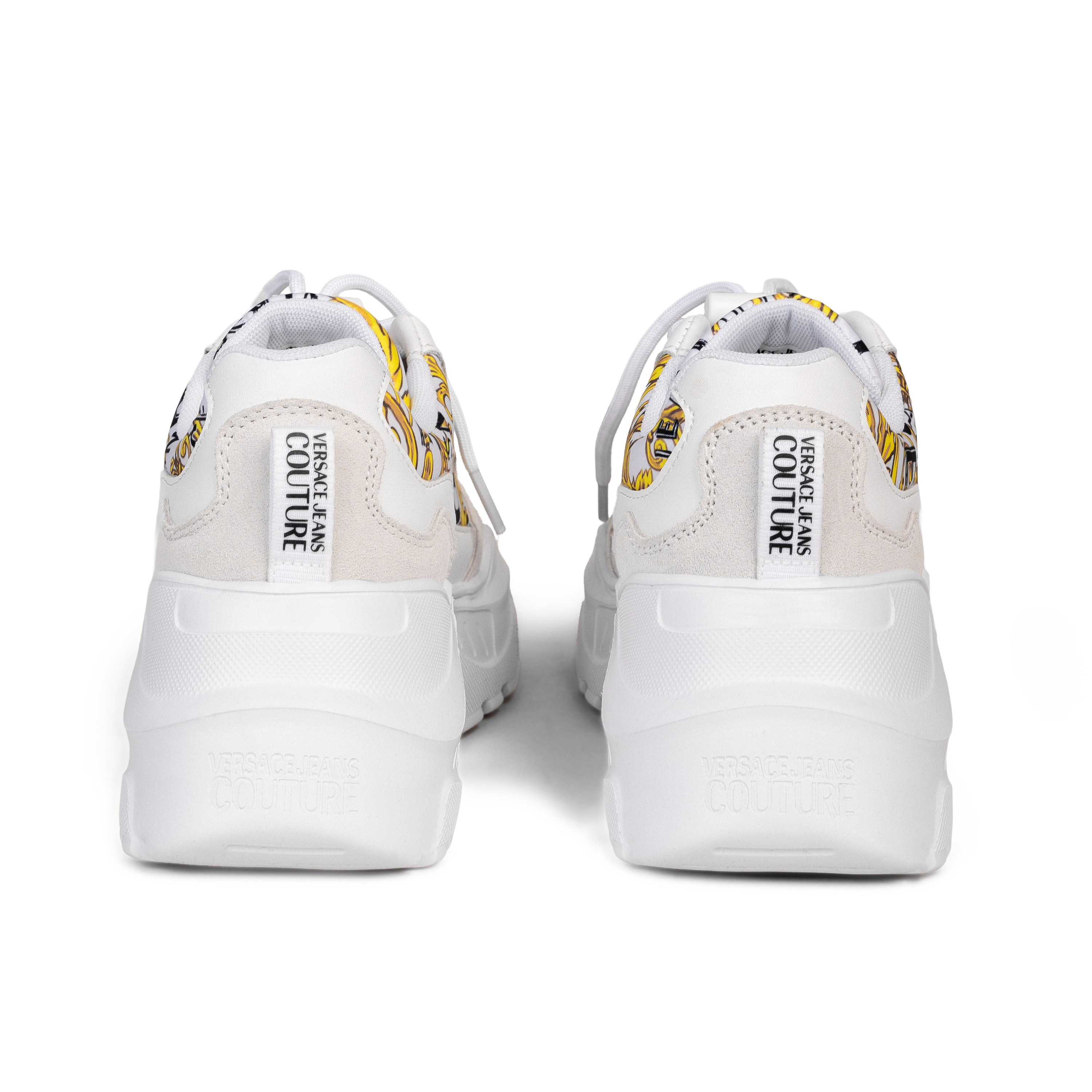 Sneakers Blanco Versace Couture Printed Nylon+Leather