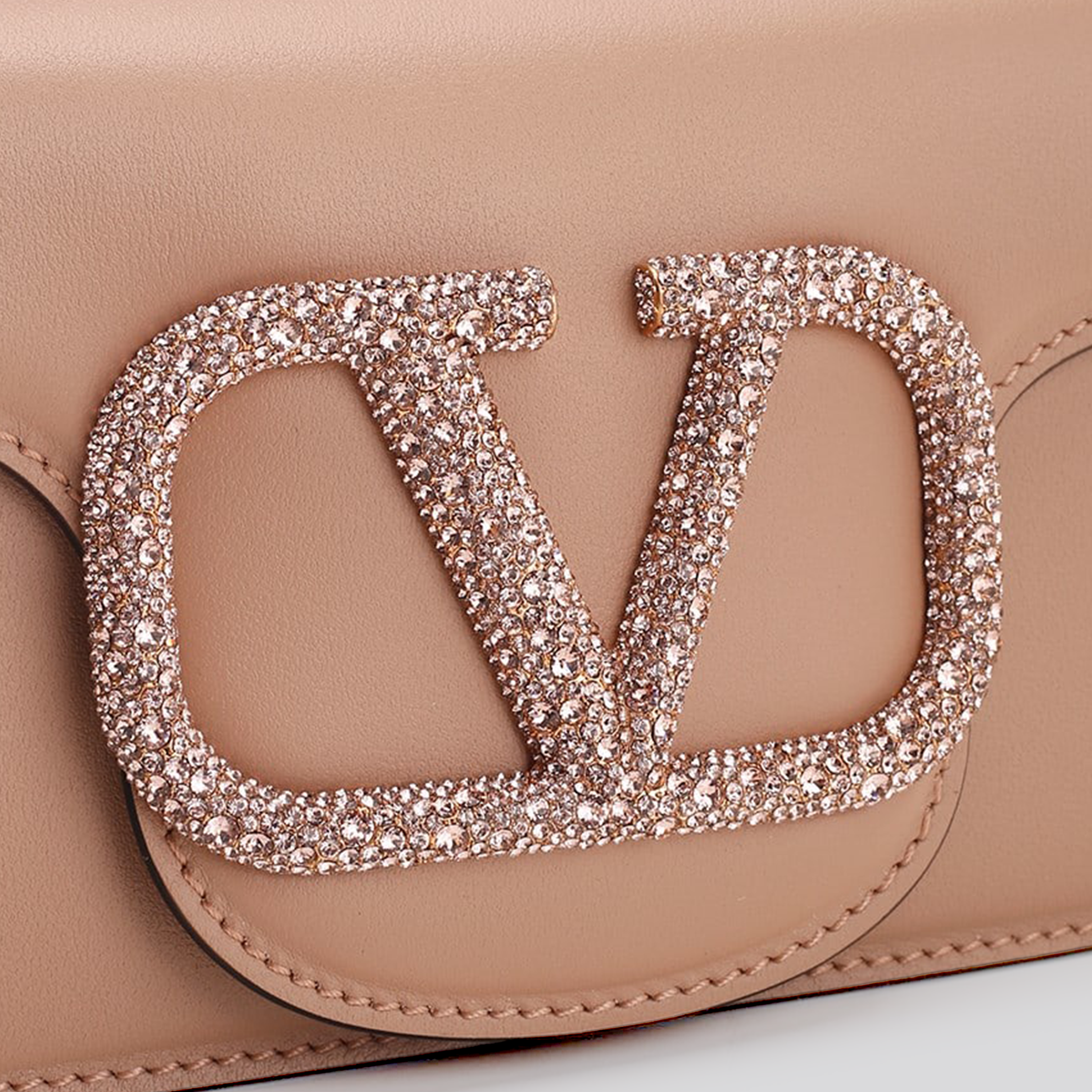 Cartera Rose Cannelle Valentino Vlogo Crystal