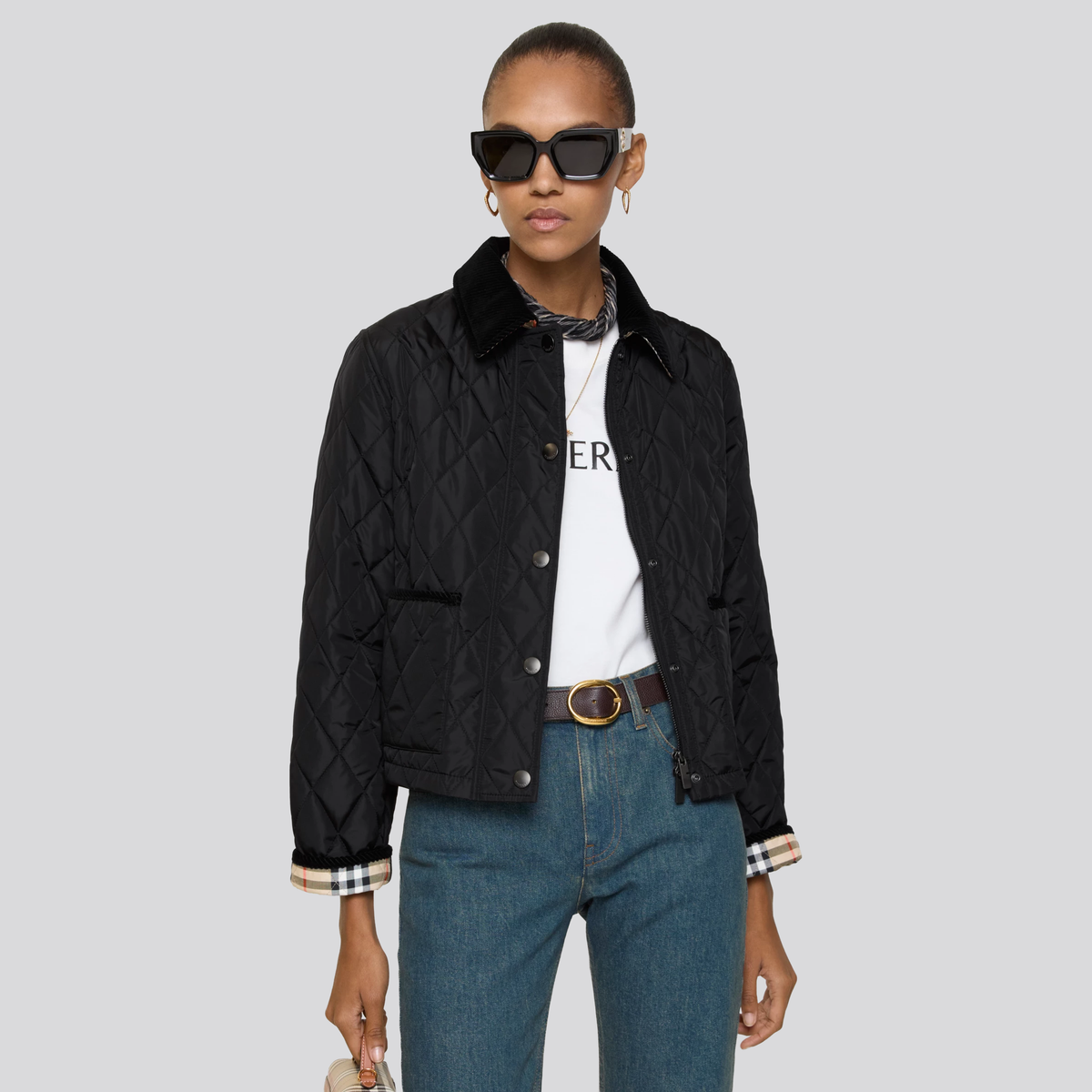 Chaqueta Negra Burberry Quilted