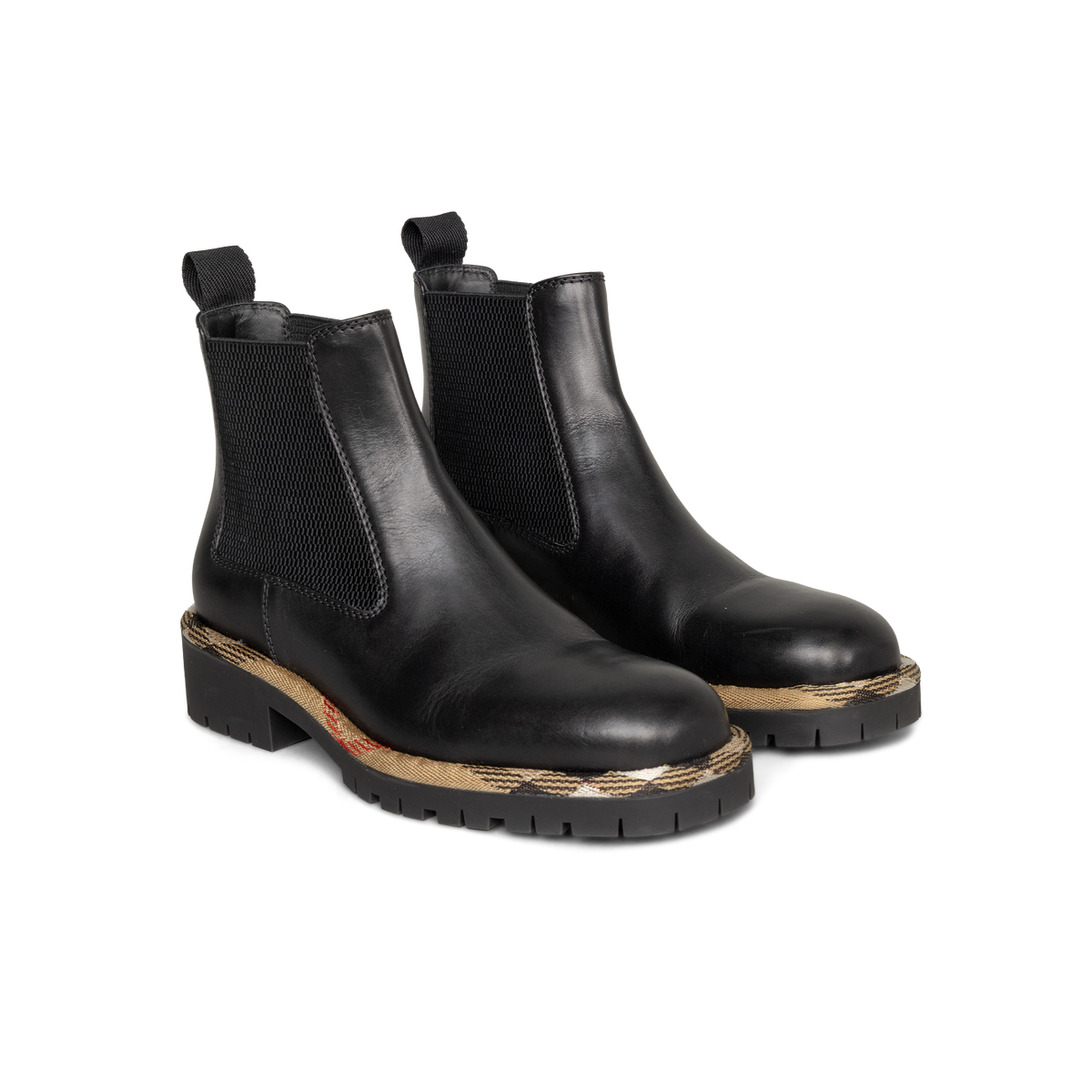 Botas Negras Burberry Chelsea