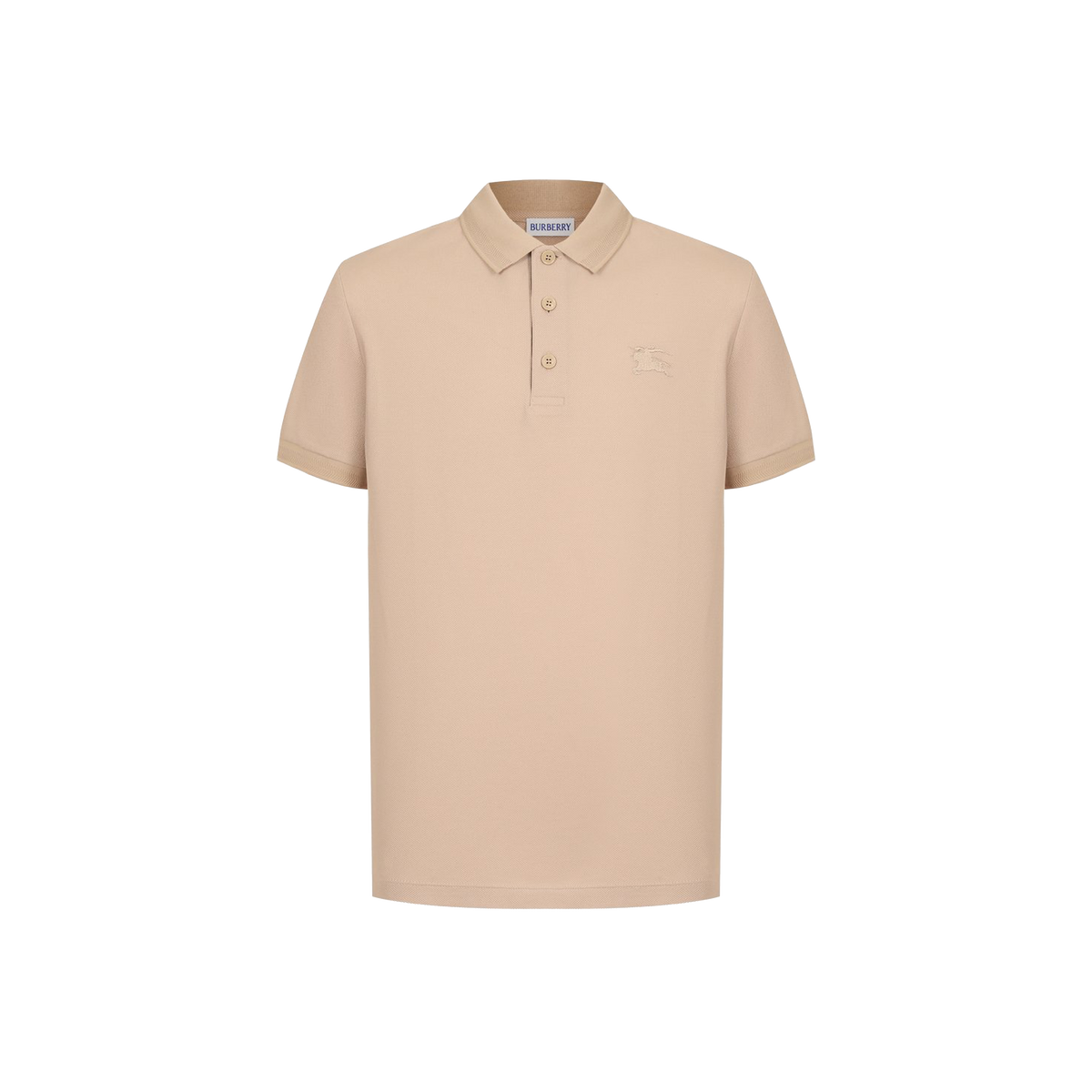 Camiseta Tipo Polo Beige Burberry Embroidered
