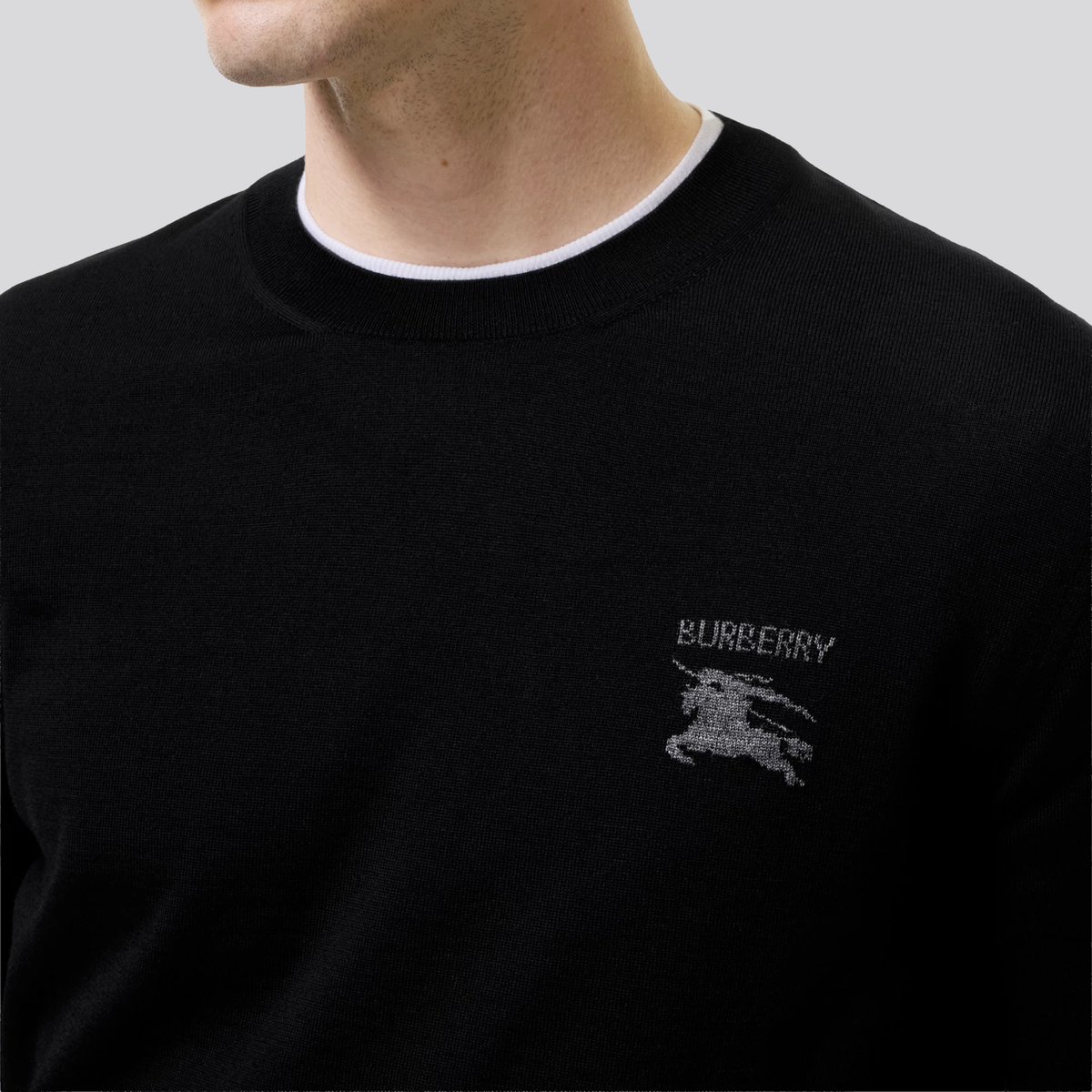 Buzo Negro Burberry Wool