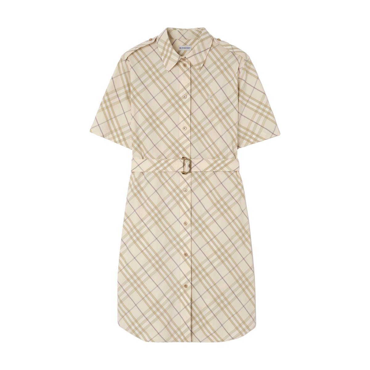 Vestido Beige Claro Burberry Vintage Check