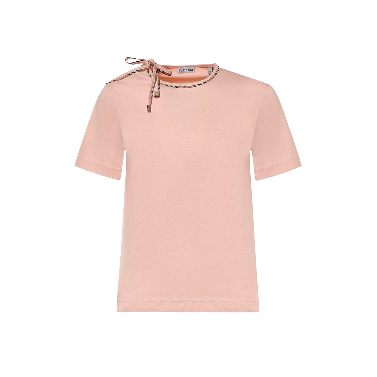 Camiseta Rosada Burberry Check Trim