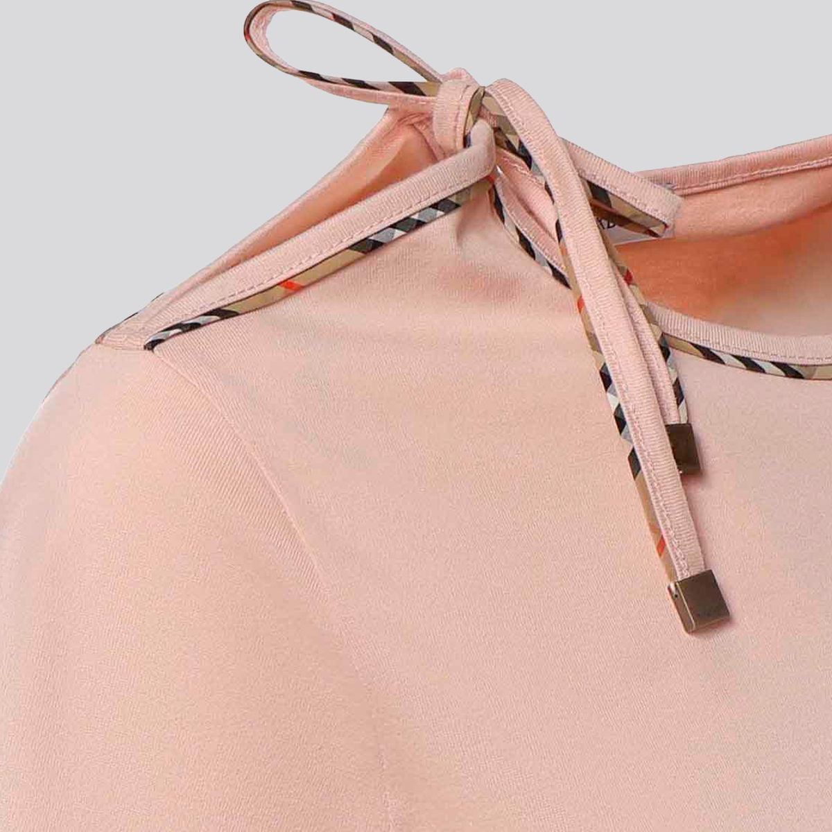 Camiseta Rosada Burberry Check Trim