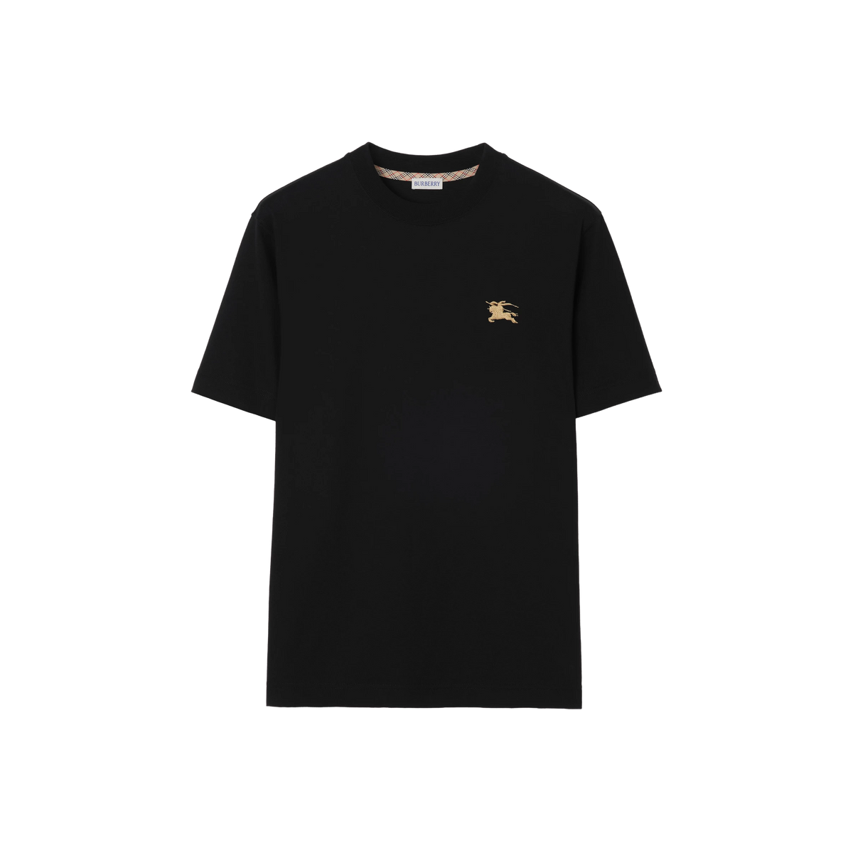 Camiseta Negra Burberry Gold Horse Embroidered