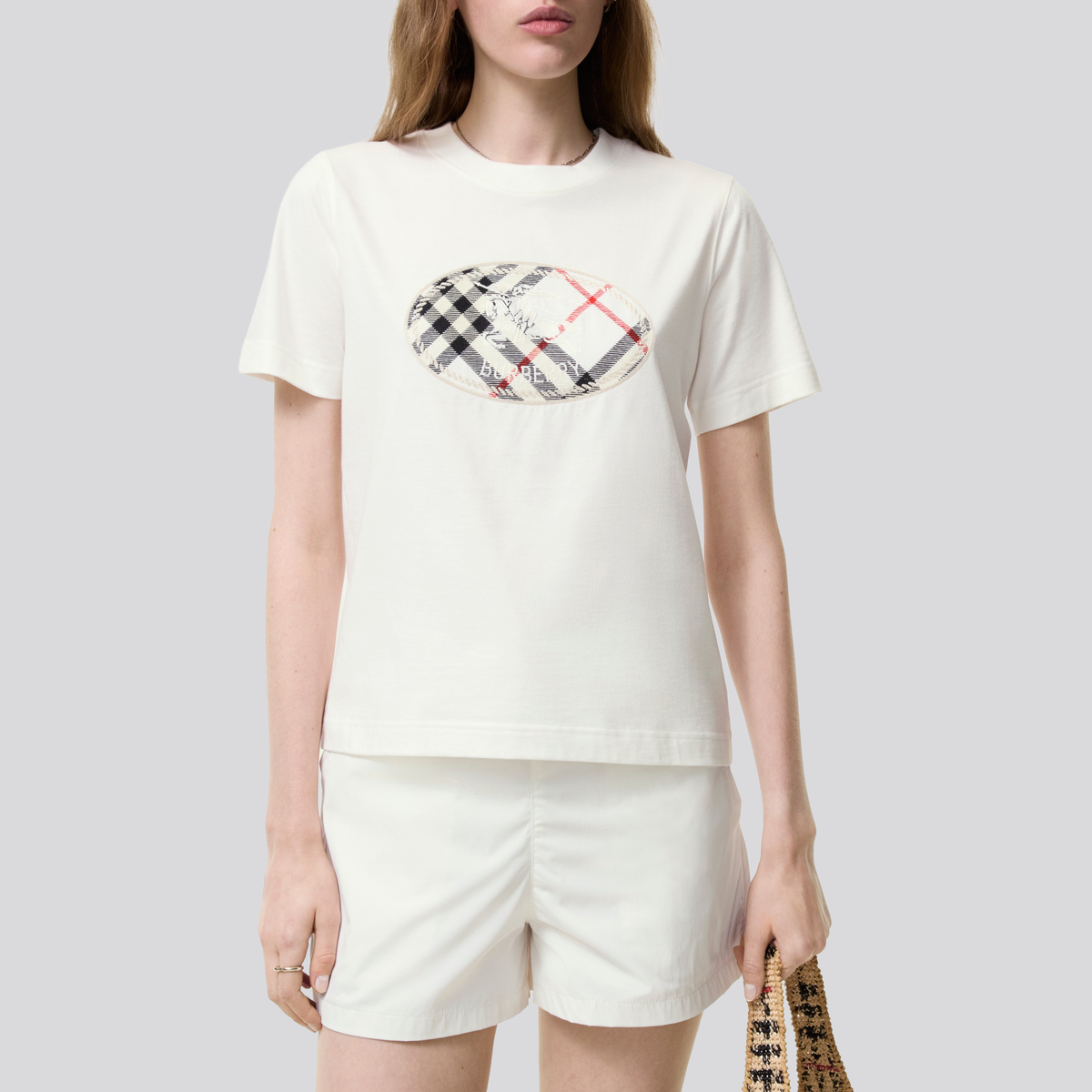 Camiseta Blanca Burberry Knight Check