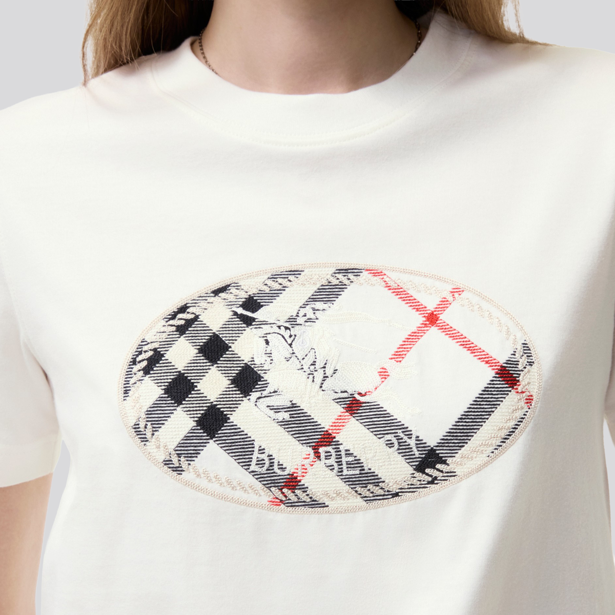 Camiseta Blanca Burberry Knight Check