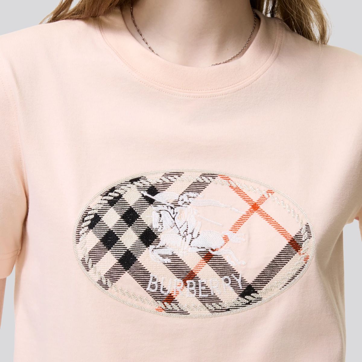 Camiseta Rosada Burberry Knight Check