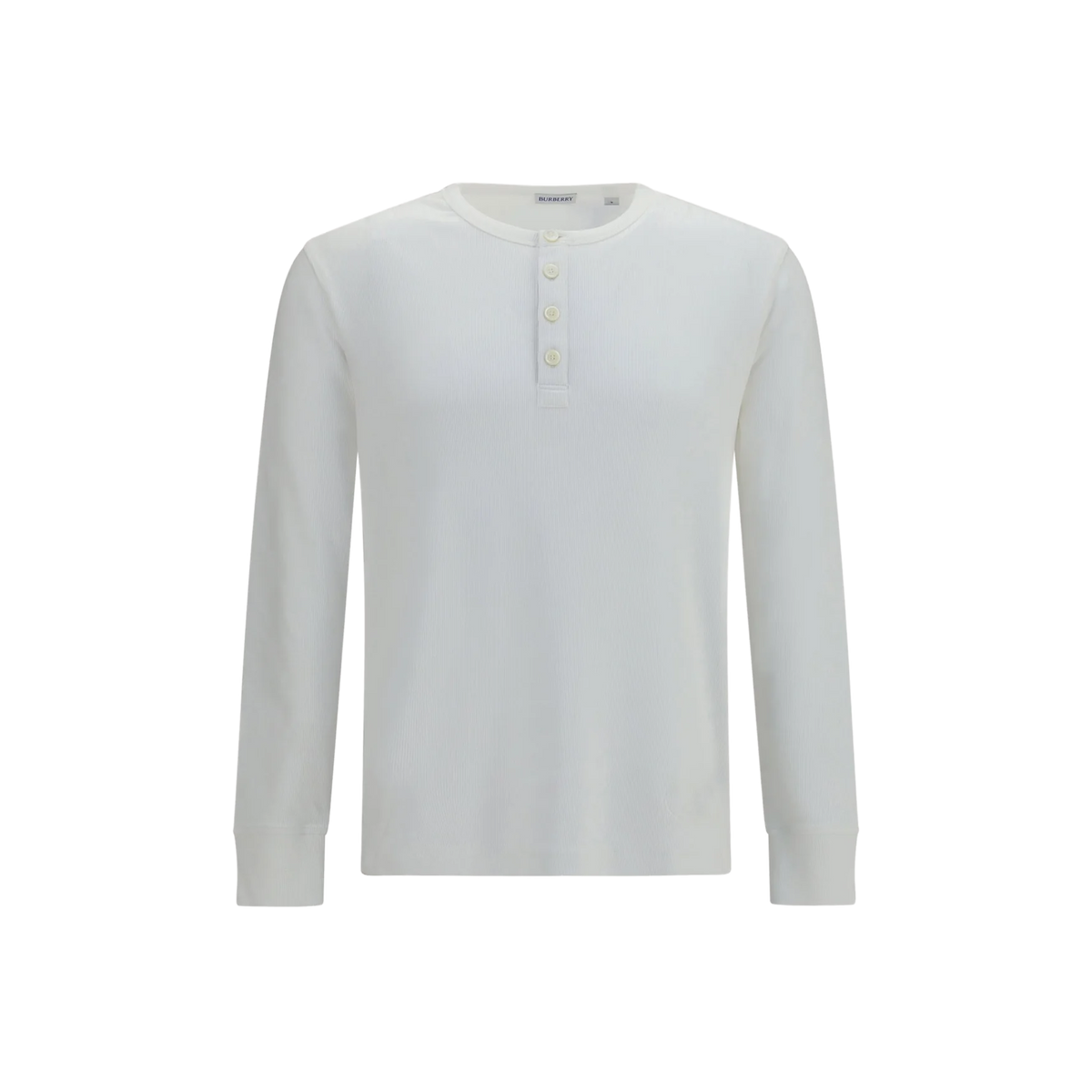 Camiseta Blanca Burberry Henley Manga Larga