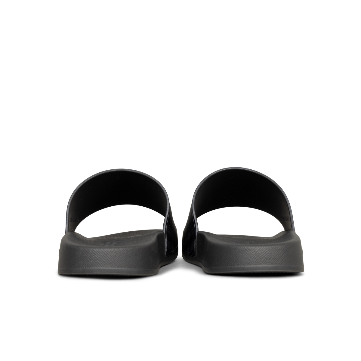 Sandalias Negras Burberry Check Slides