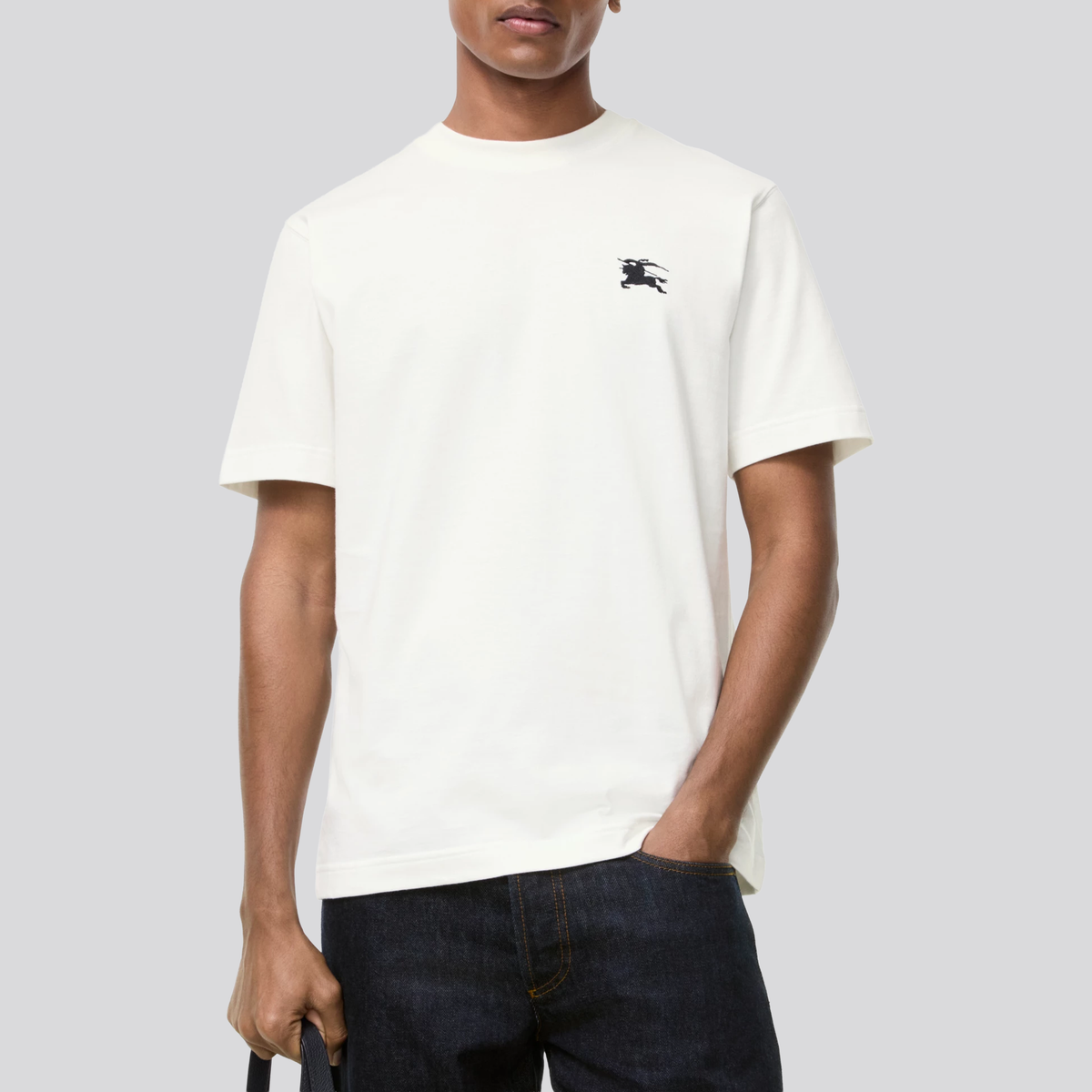 Camiseta Blanca Burberry Horse Embroidered