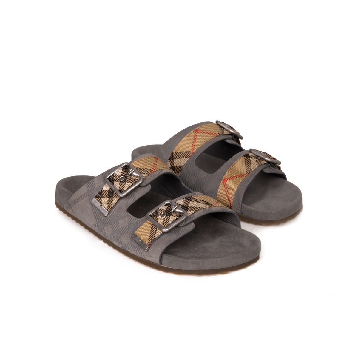 Sandalias Grises Burberry Vintage Check