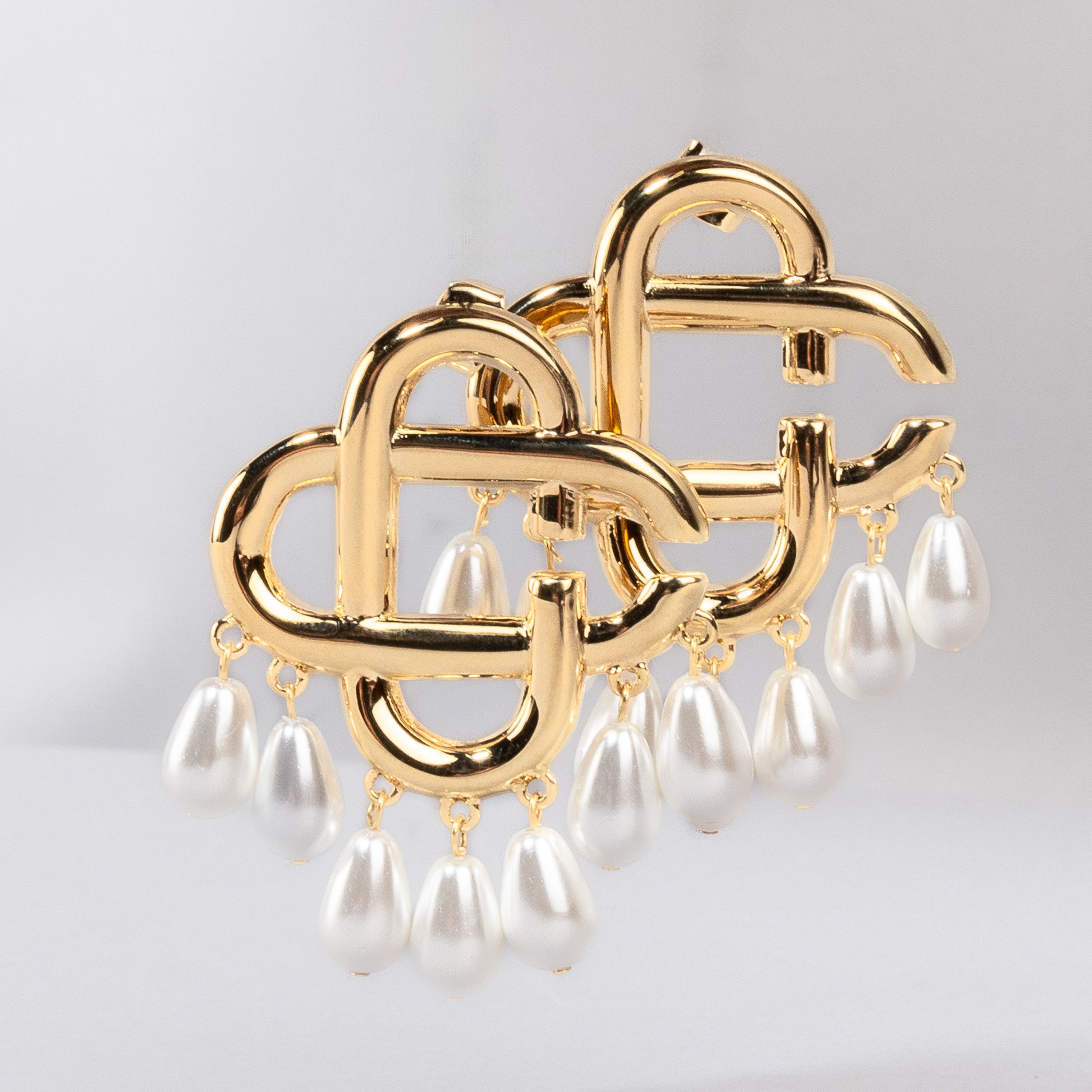 Aretes Dorado Casablanca Pearl Drop