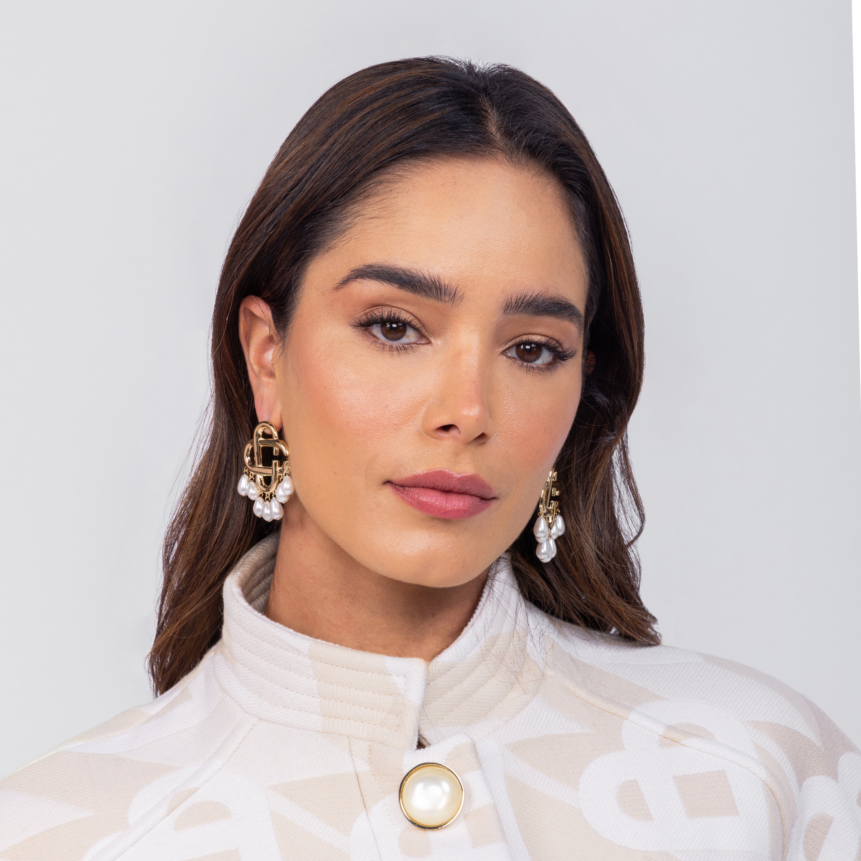 Aretes Dorado Casablanca Pearl Drop