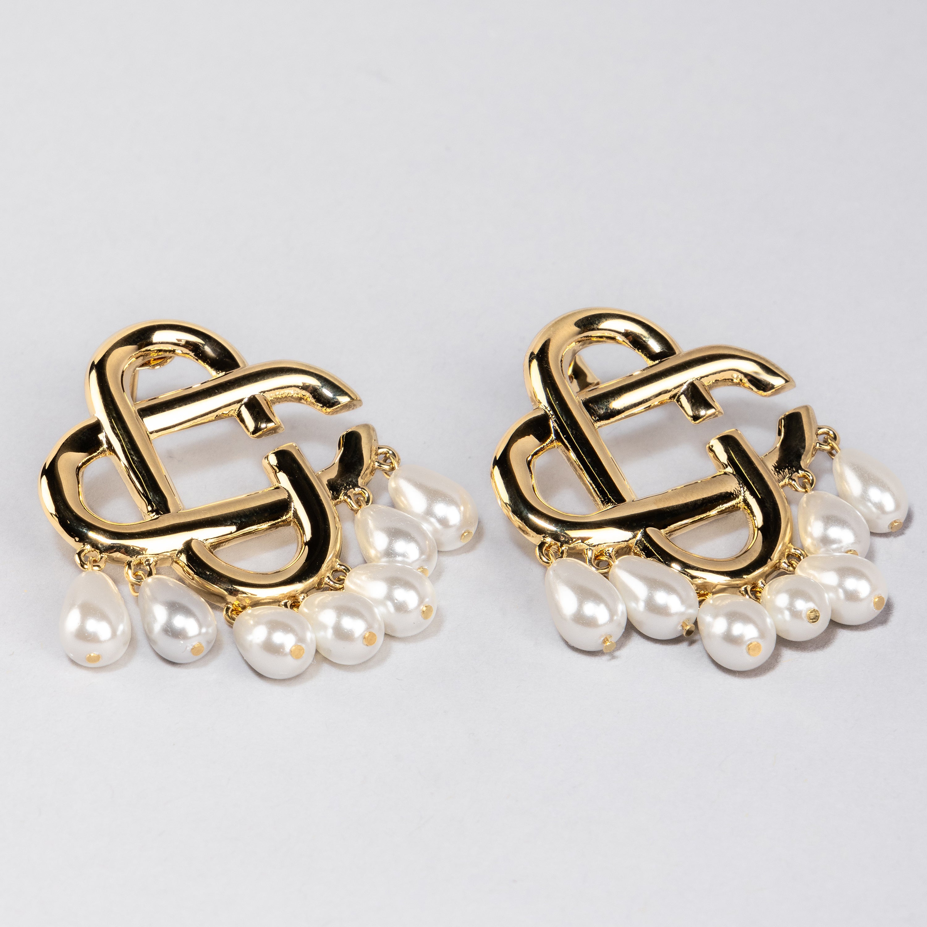 Aretes Dorado Casablanca Pearl Drop