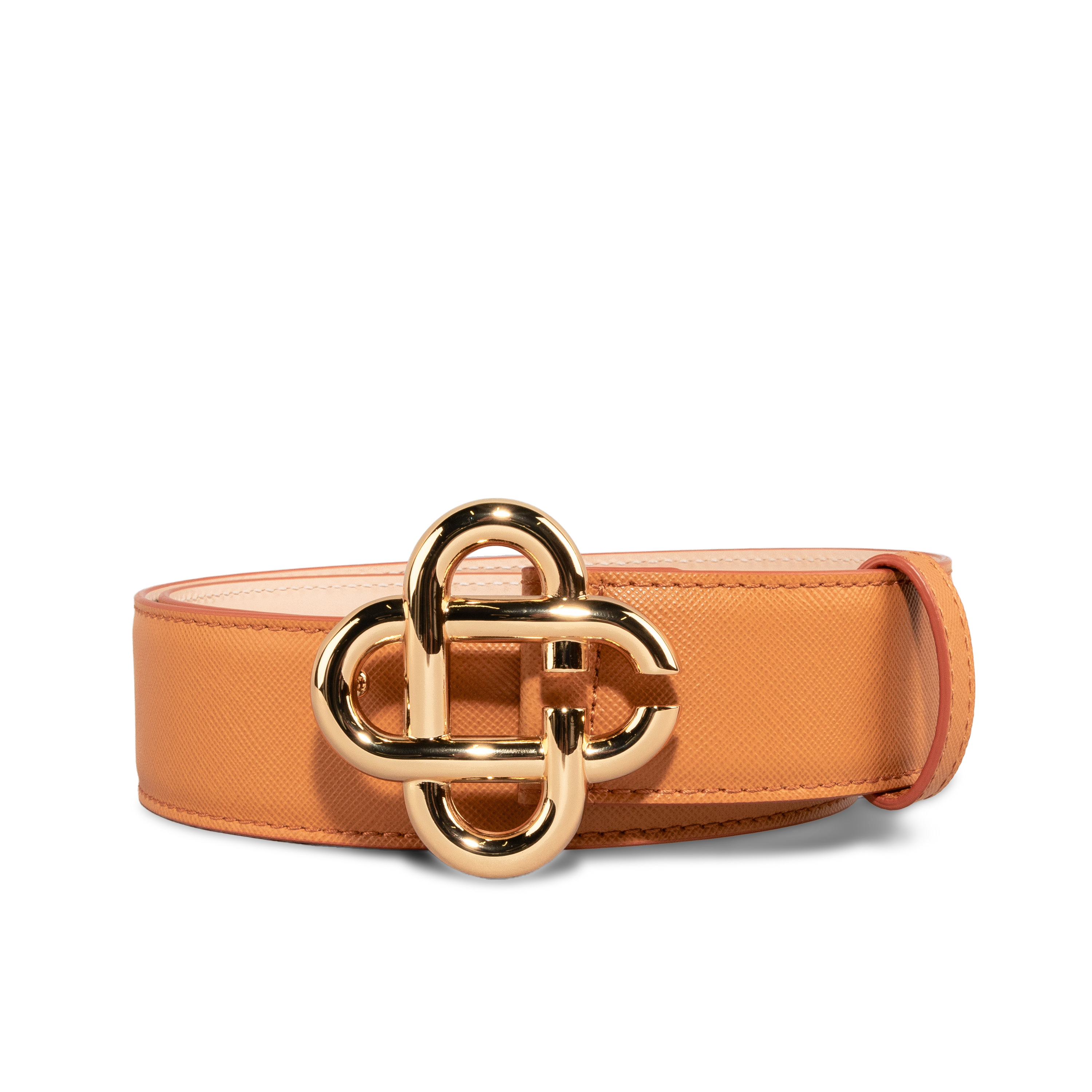Cinturón Tan Casablanca Logo Buckle