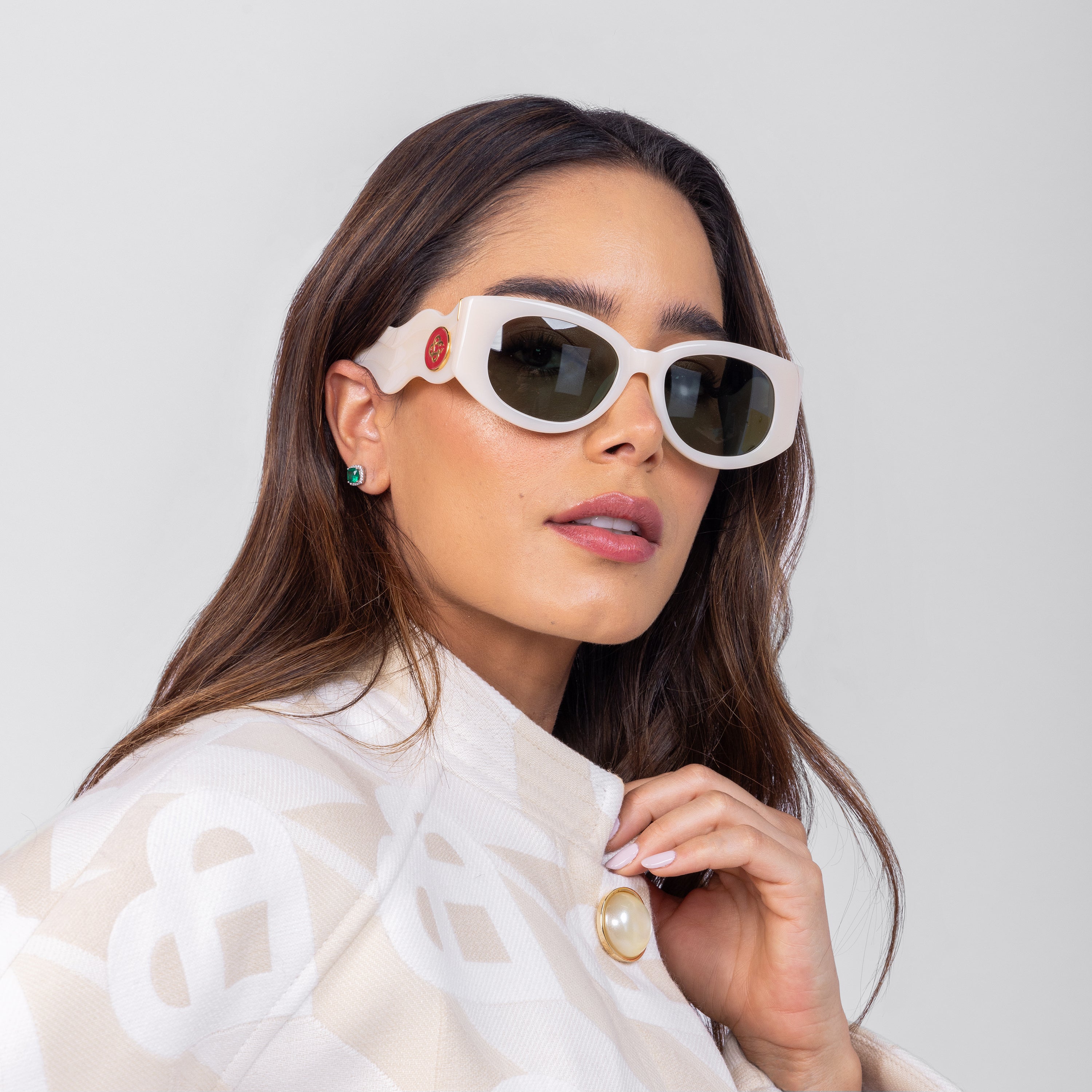 Gafas Blancas Casablanca Oval Wave