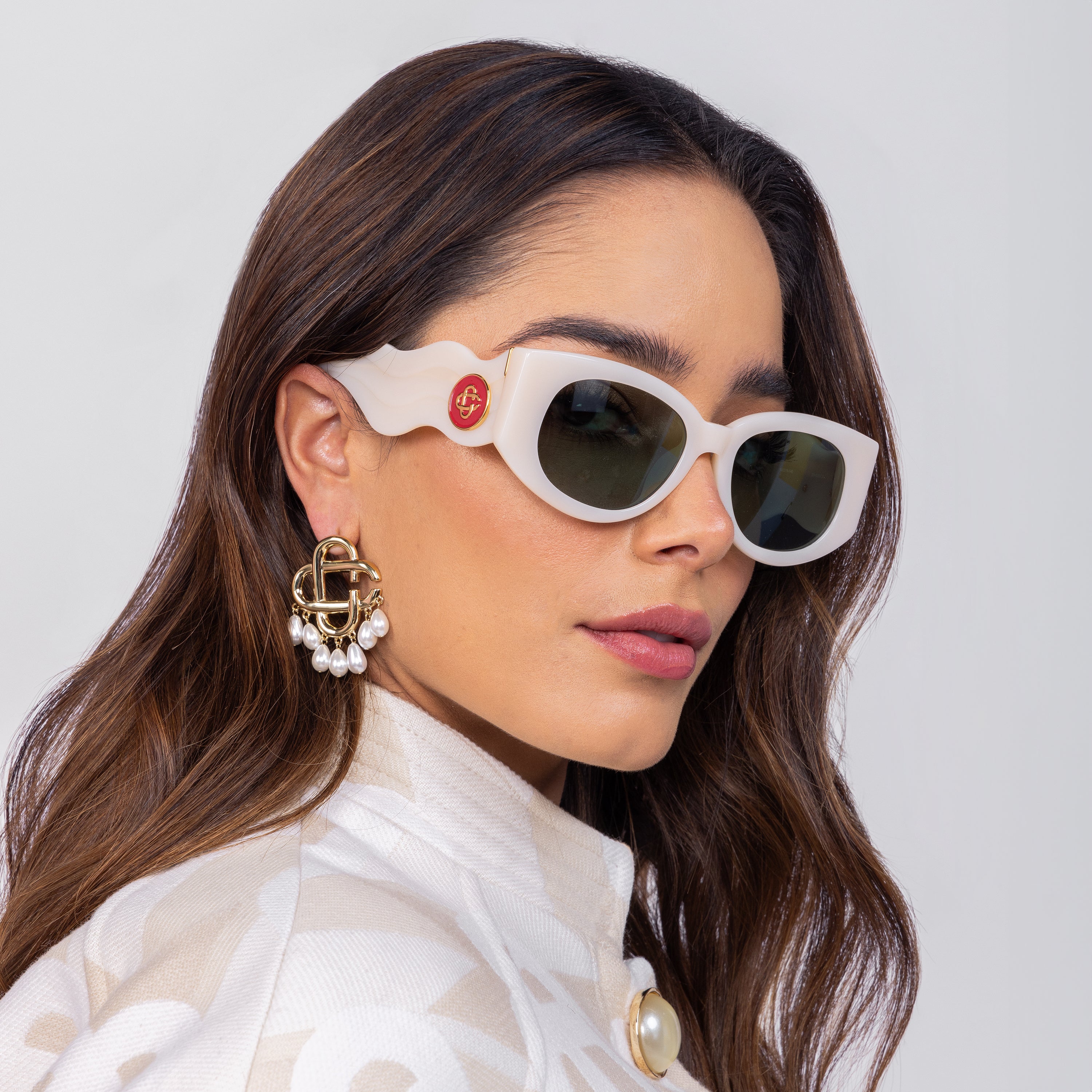 Gafas Blancas Casablanca Oval Wave