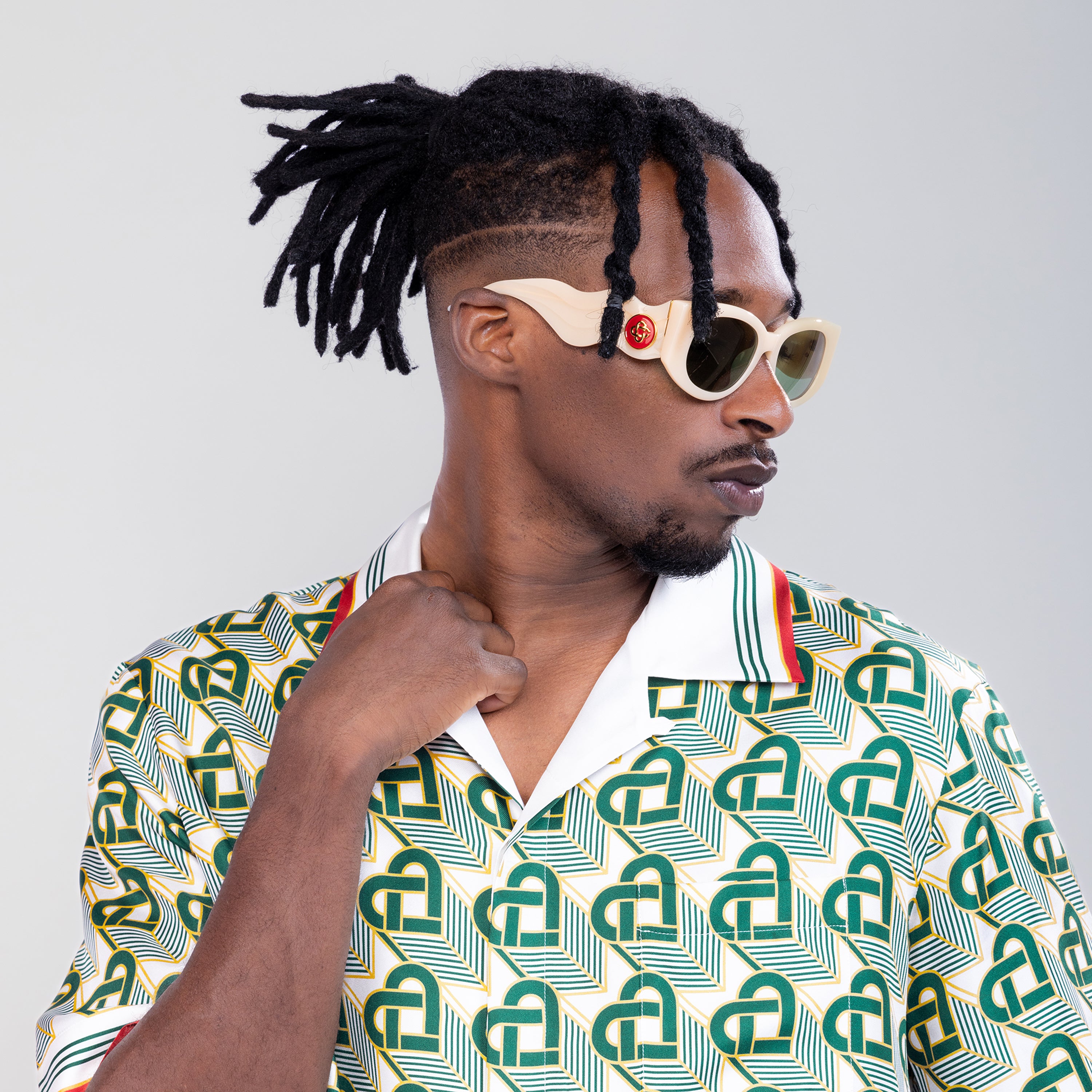 Gafas Blancas Casablanca Oval Wave