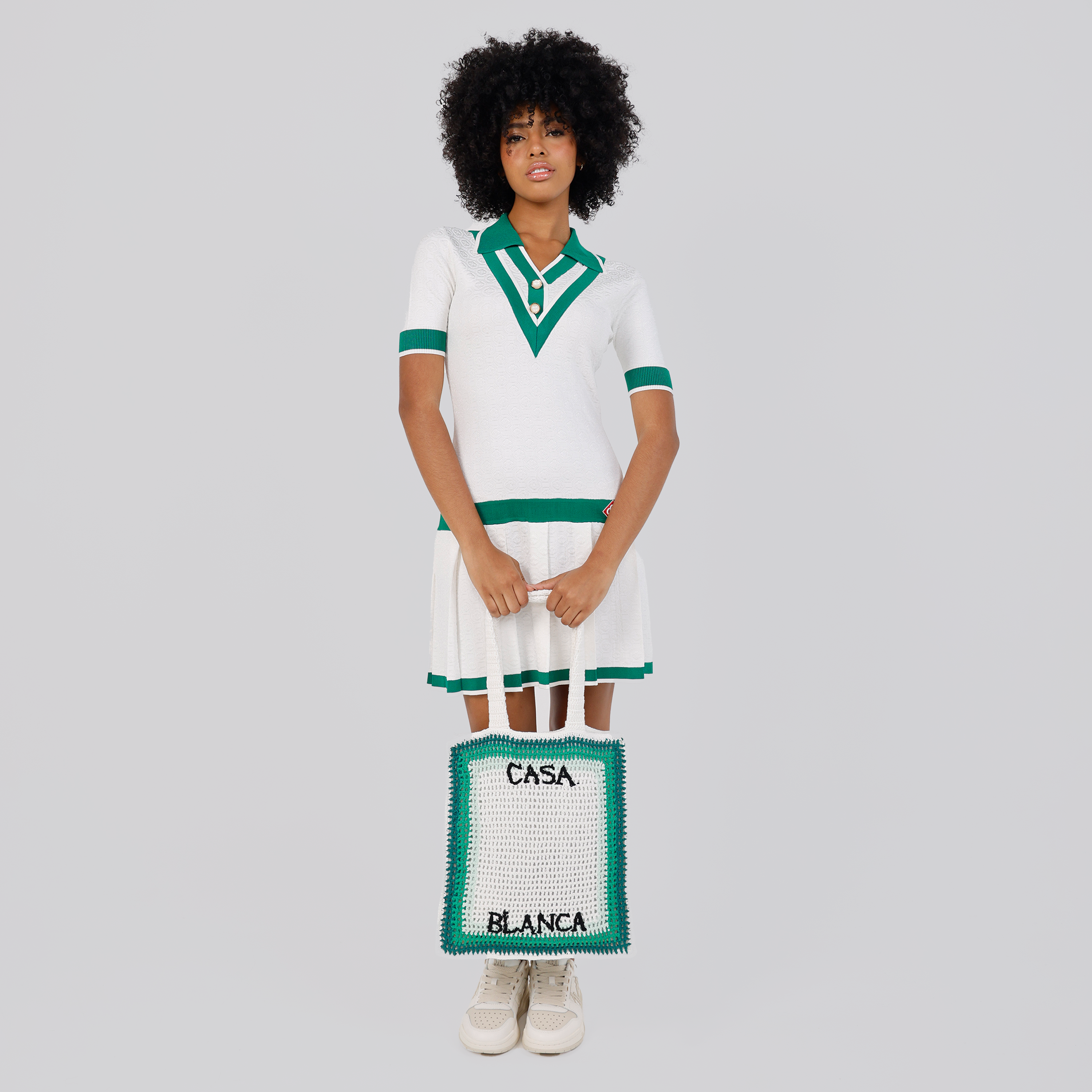 Bolso Blanco Casablanca Tennis Crochet