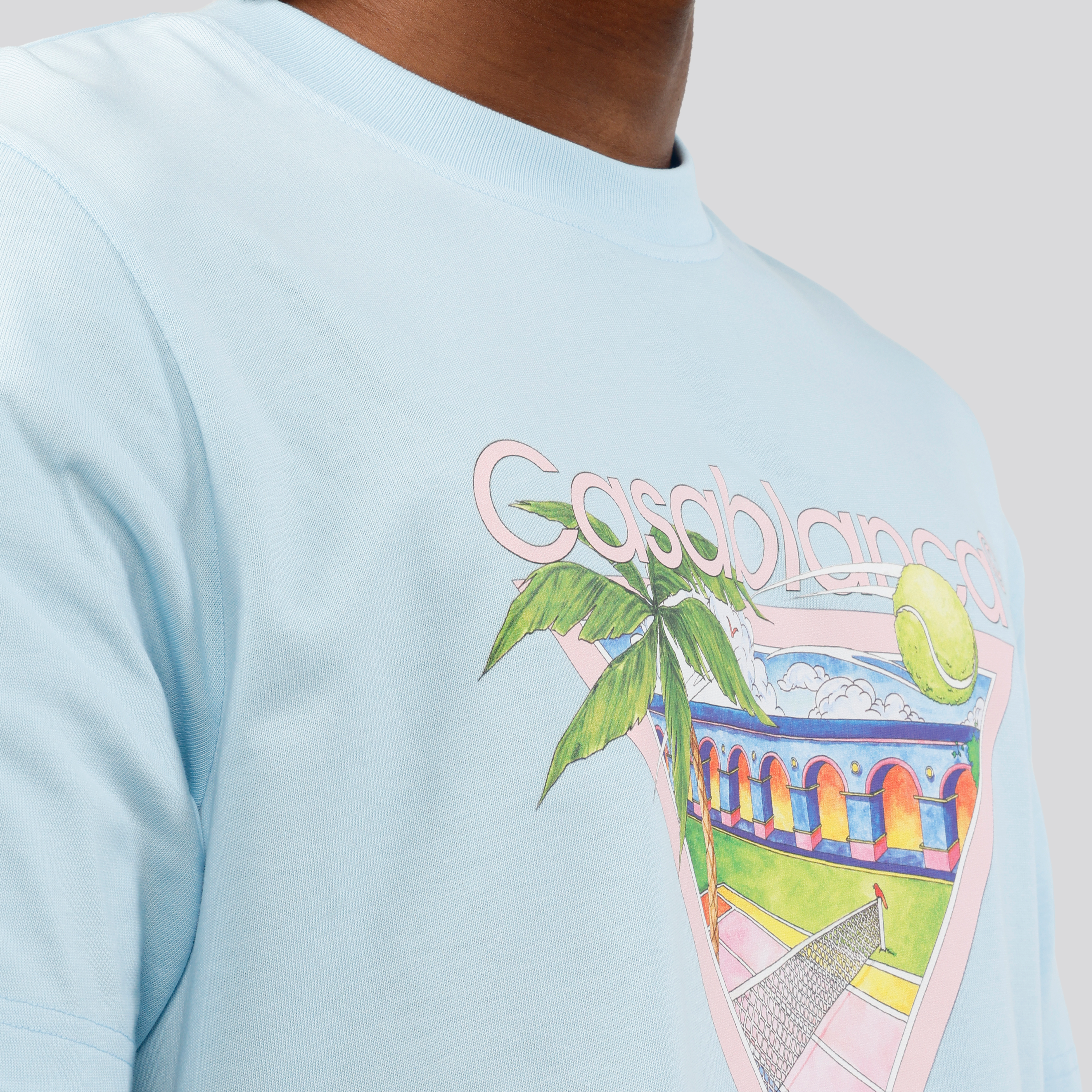 Camiseta Celeste Casablanca Tennis Club Icon
