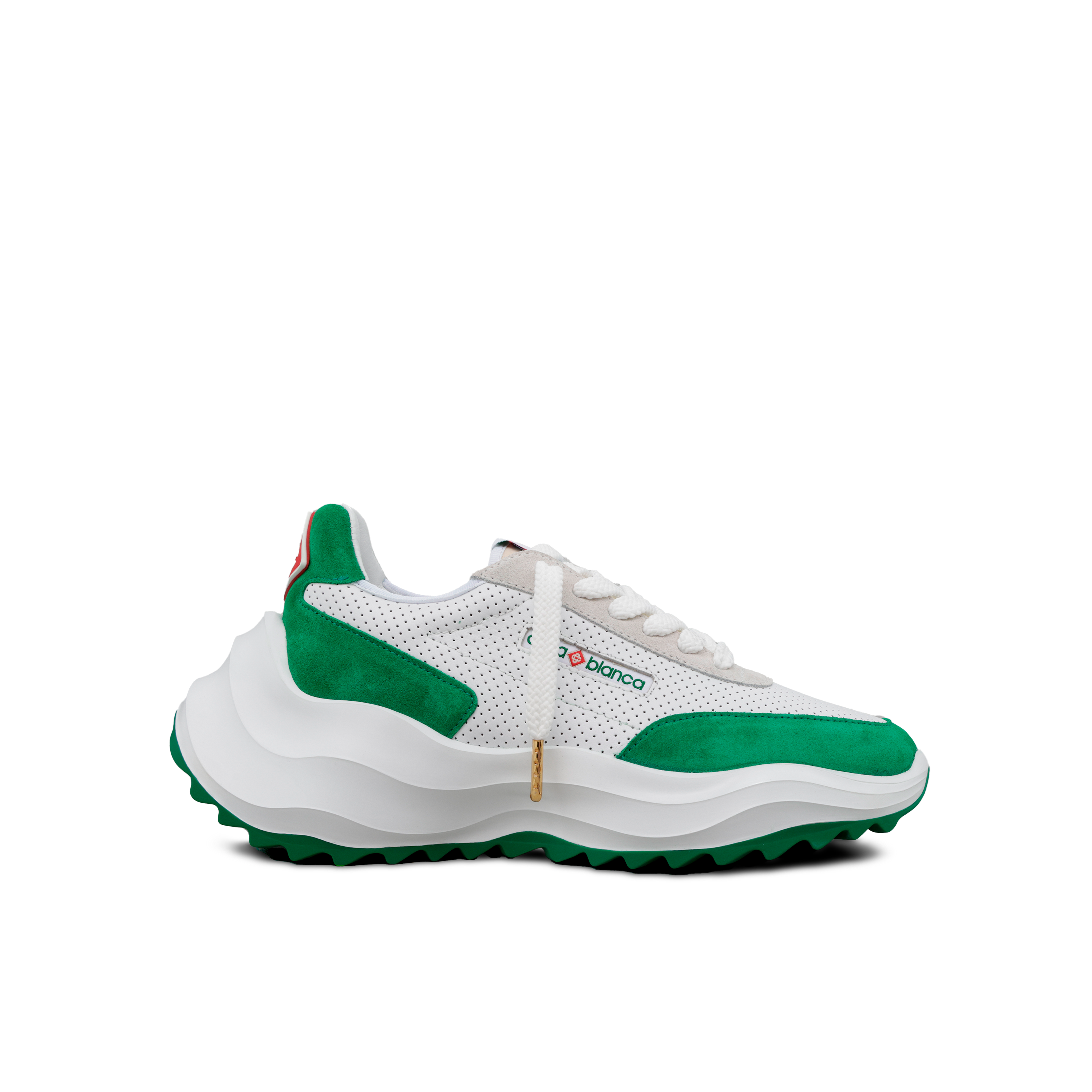 Sneakers Blanco Verde Casablanca Wave