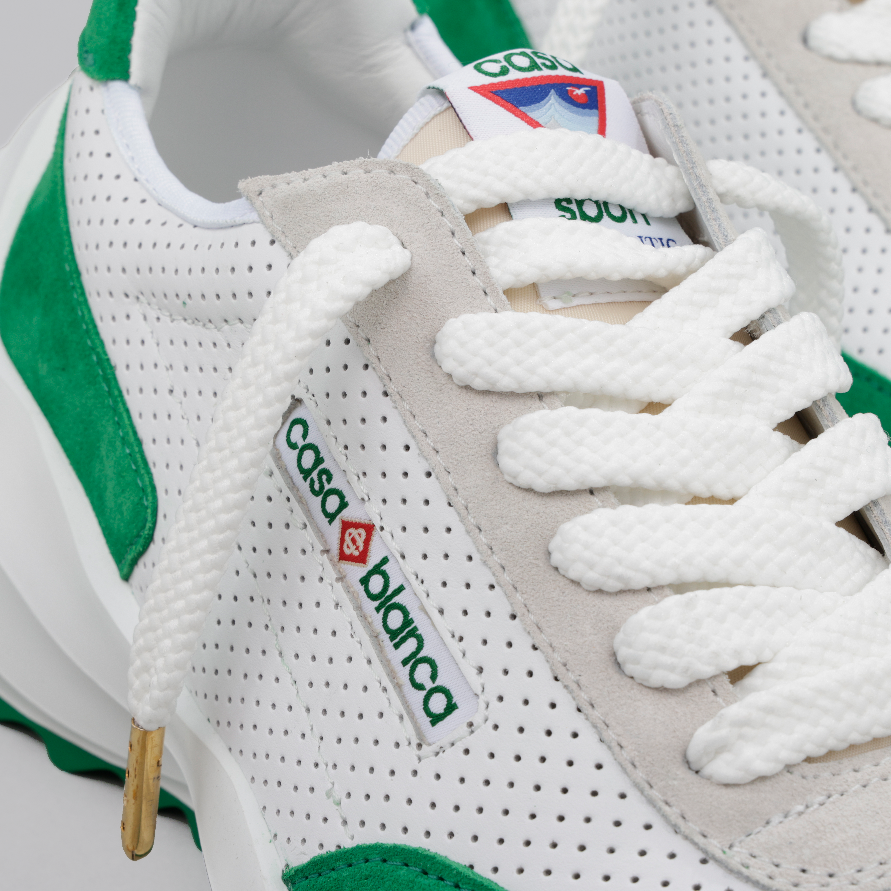 Sneakers Blanco Verde Casablanca Wave