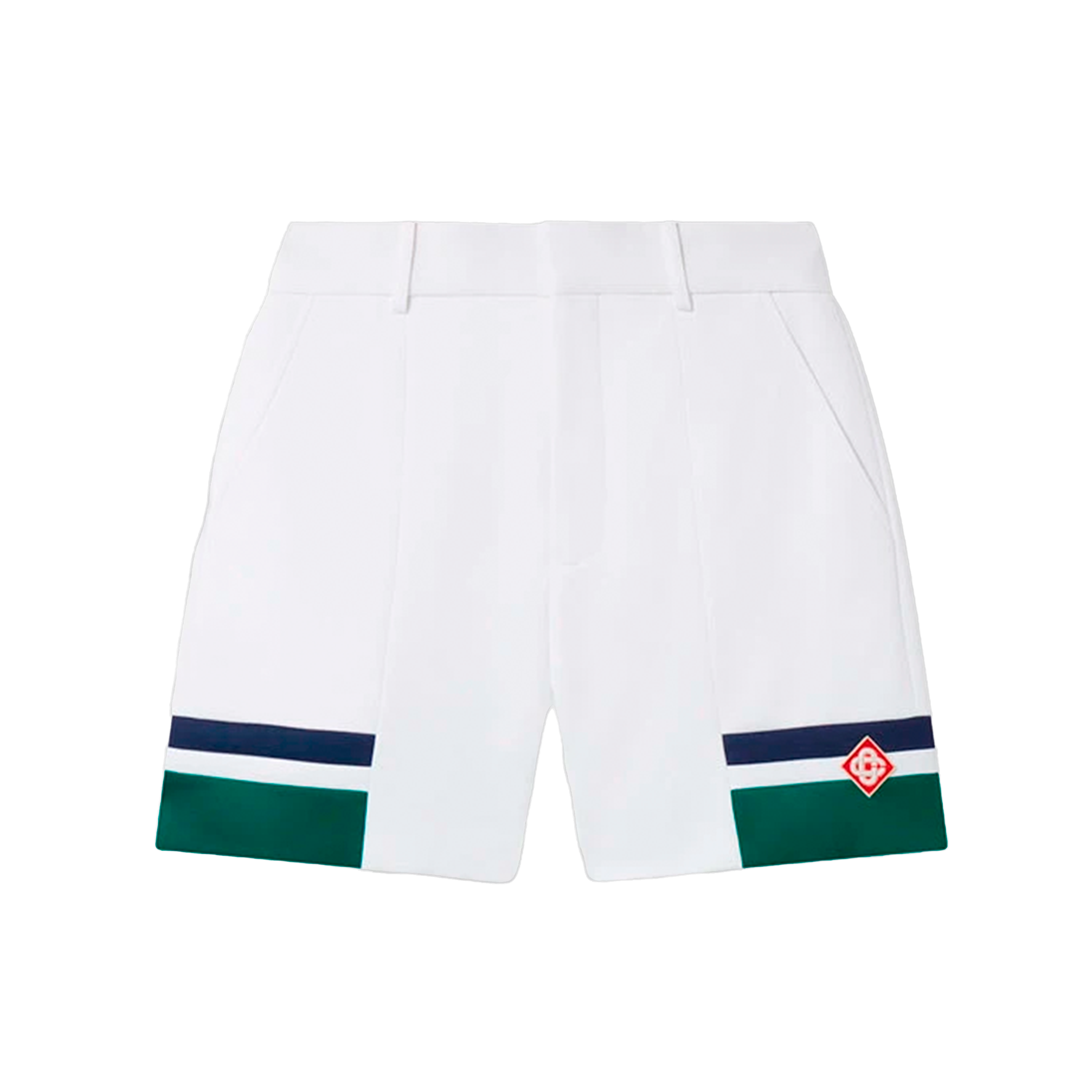 Shorts Blanco Casablanca Verde Patch