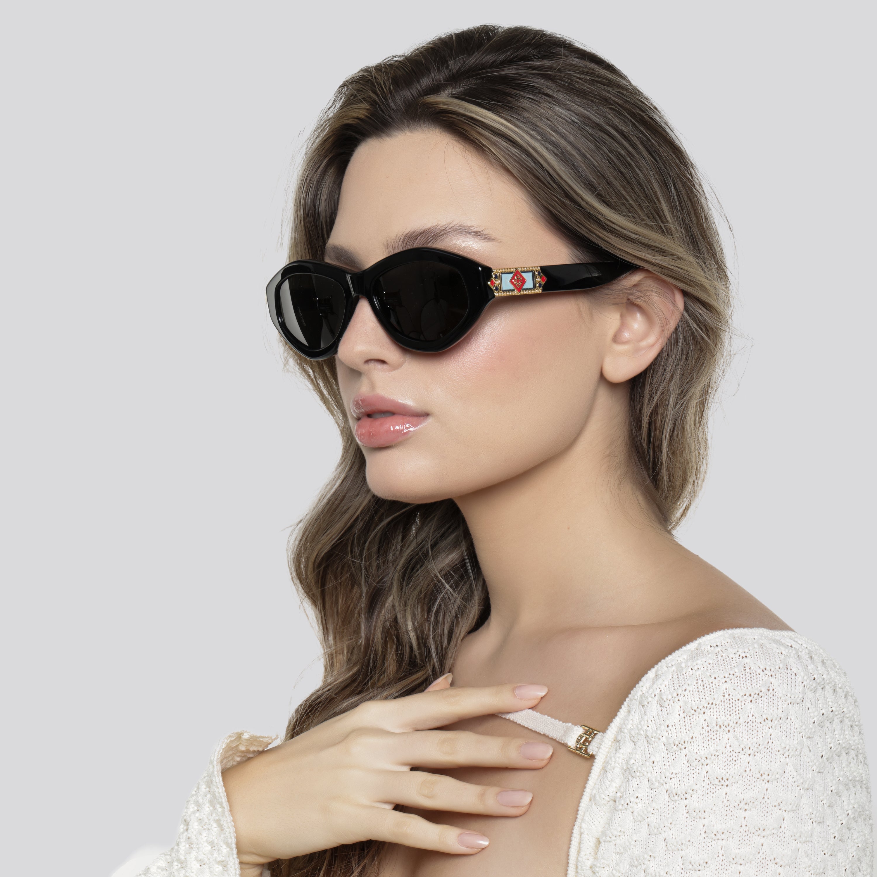 Gafas Negras Casablanca Rectangle Frame