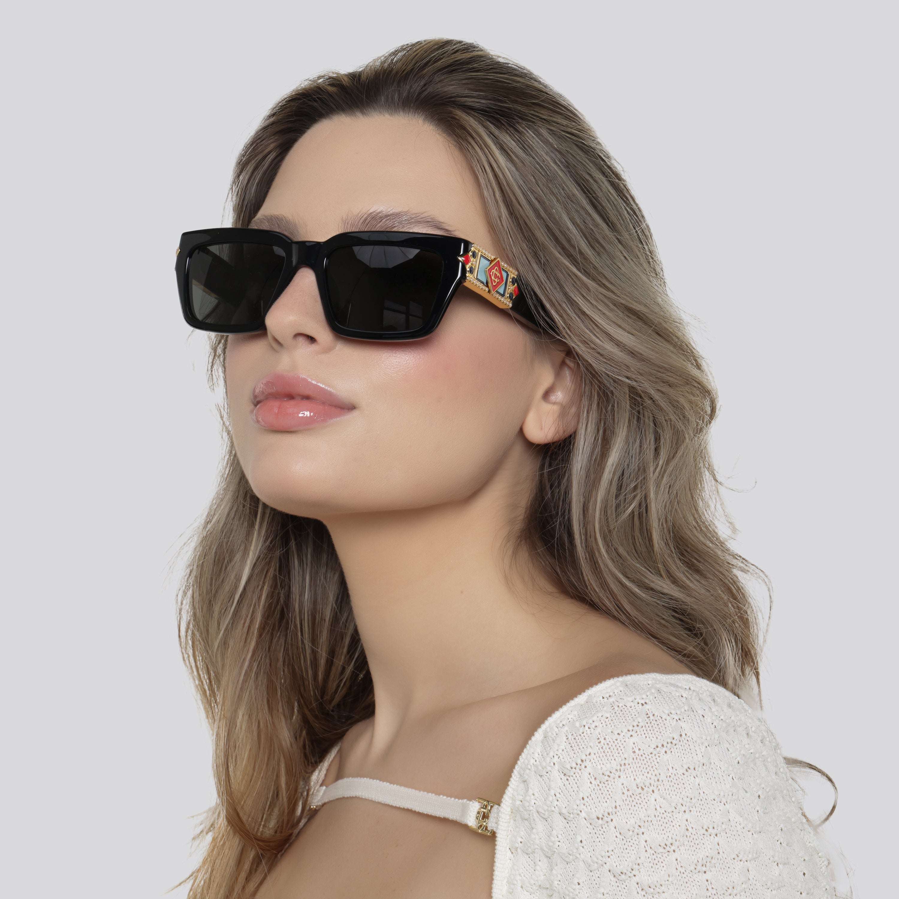 Gafas Negras Casablanca Rectangle Frame