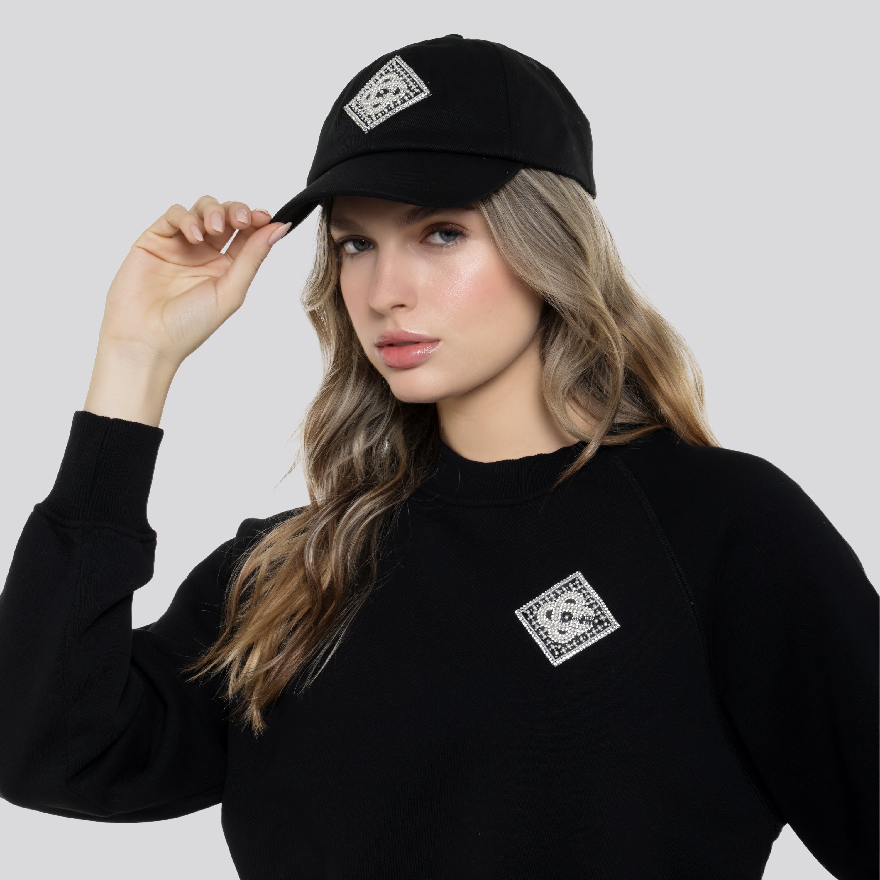 Gorra Negra Casablanca Pearl Diamond