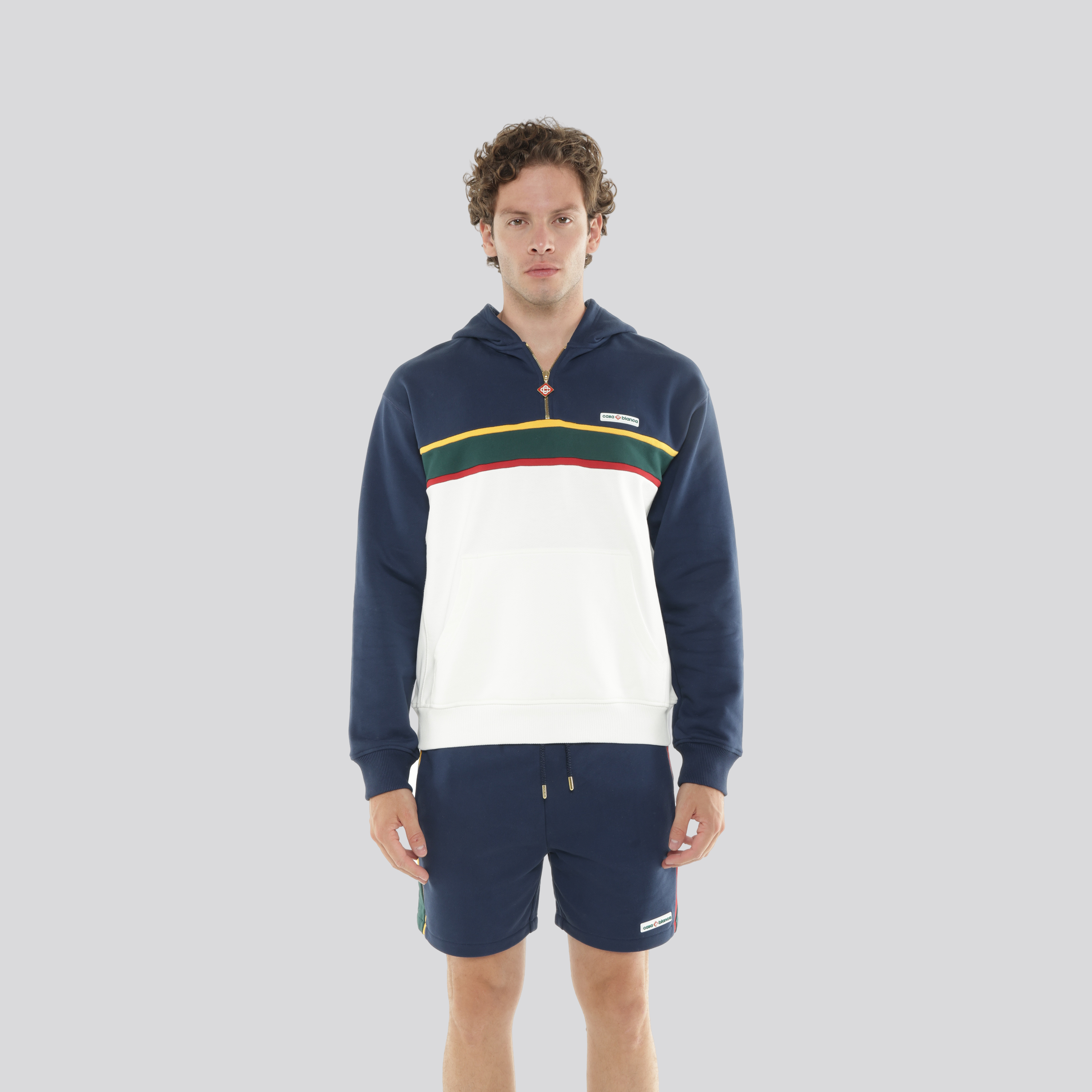 Buzo Azul Casablanca 1/4 Zip Colourblock