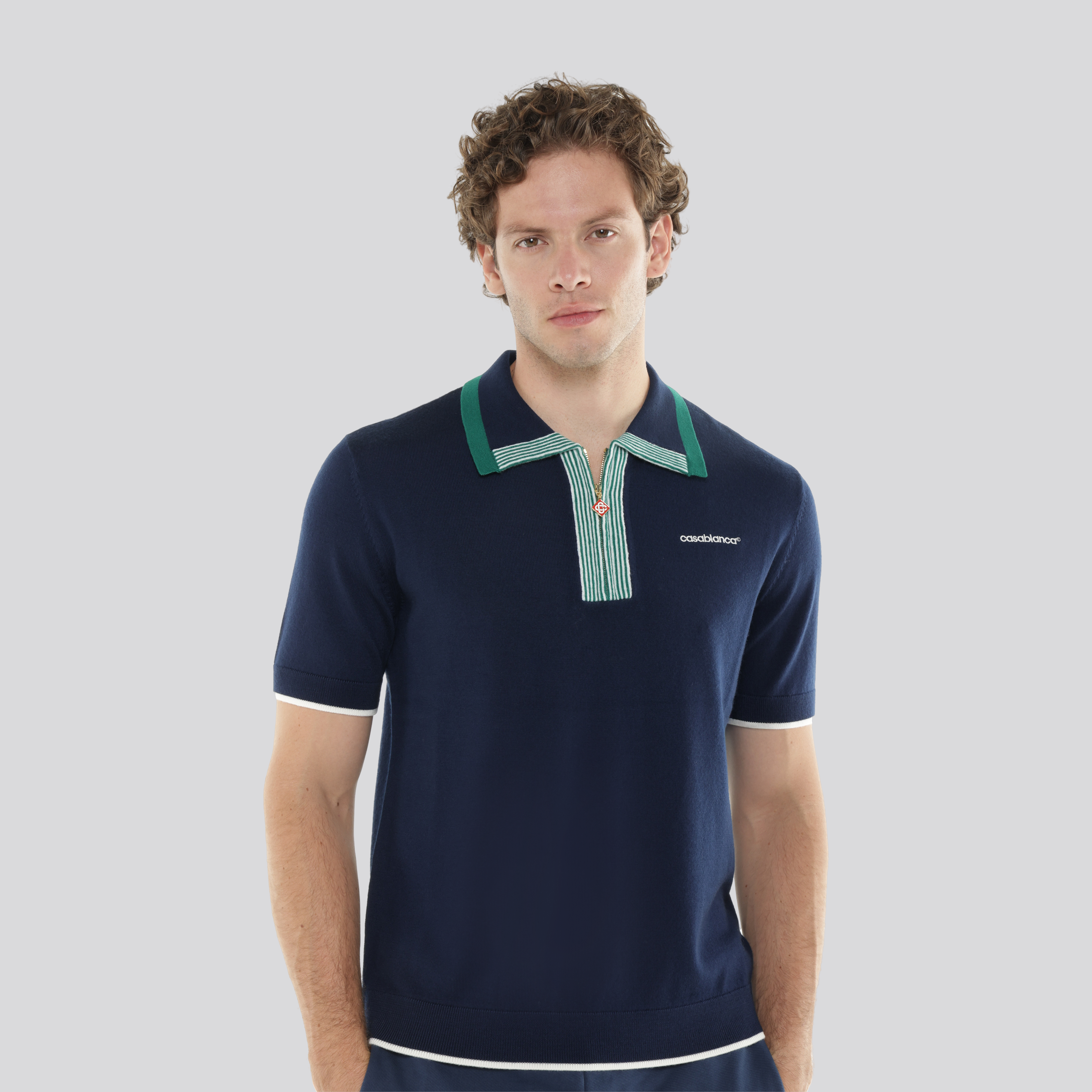 Camiseta tipo Polo Azul Casablanca