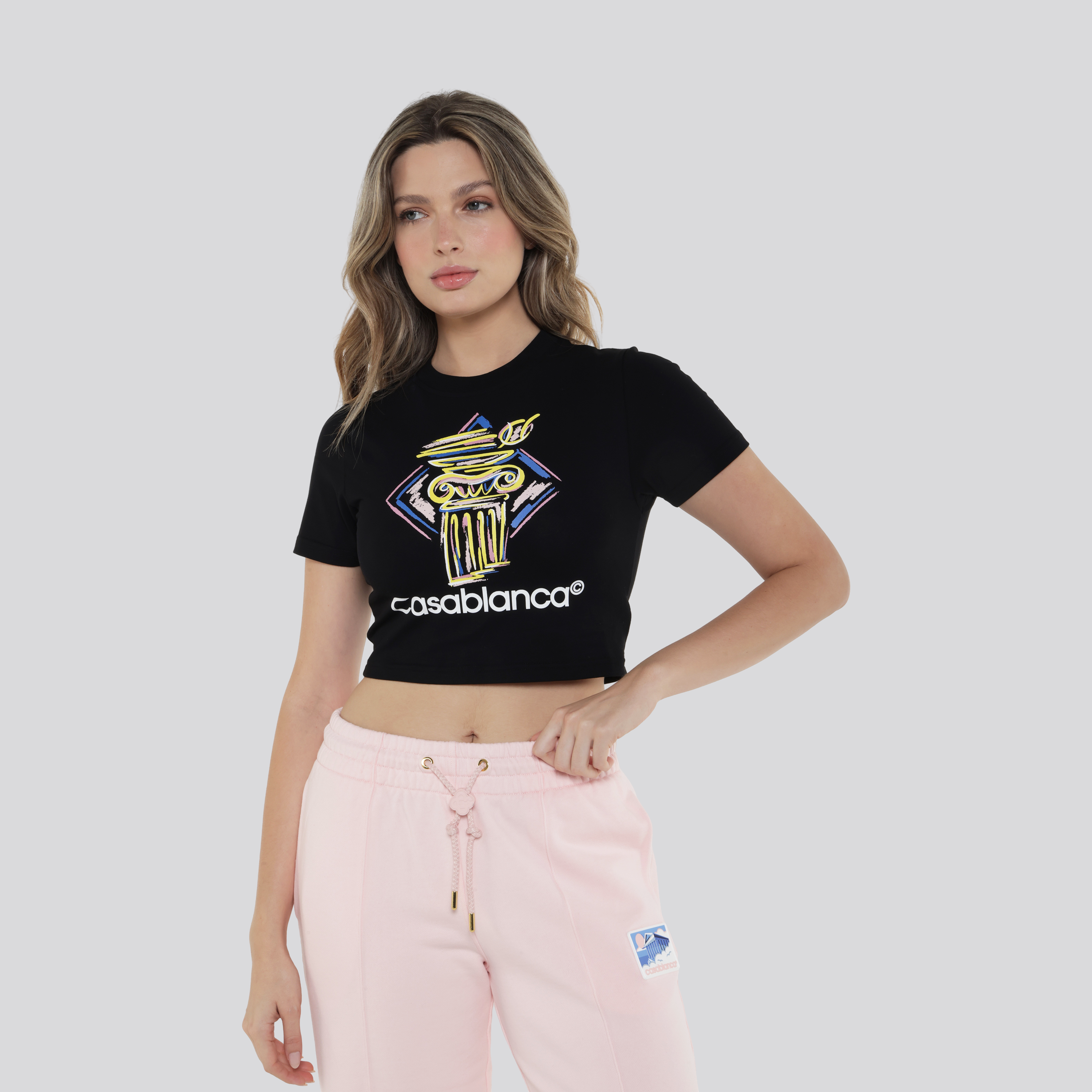 Camiseta Negra Casablanca Diamond Column