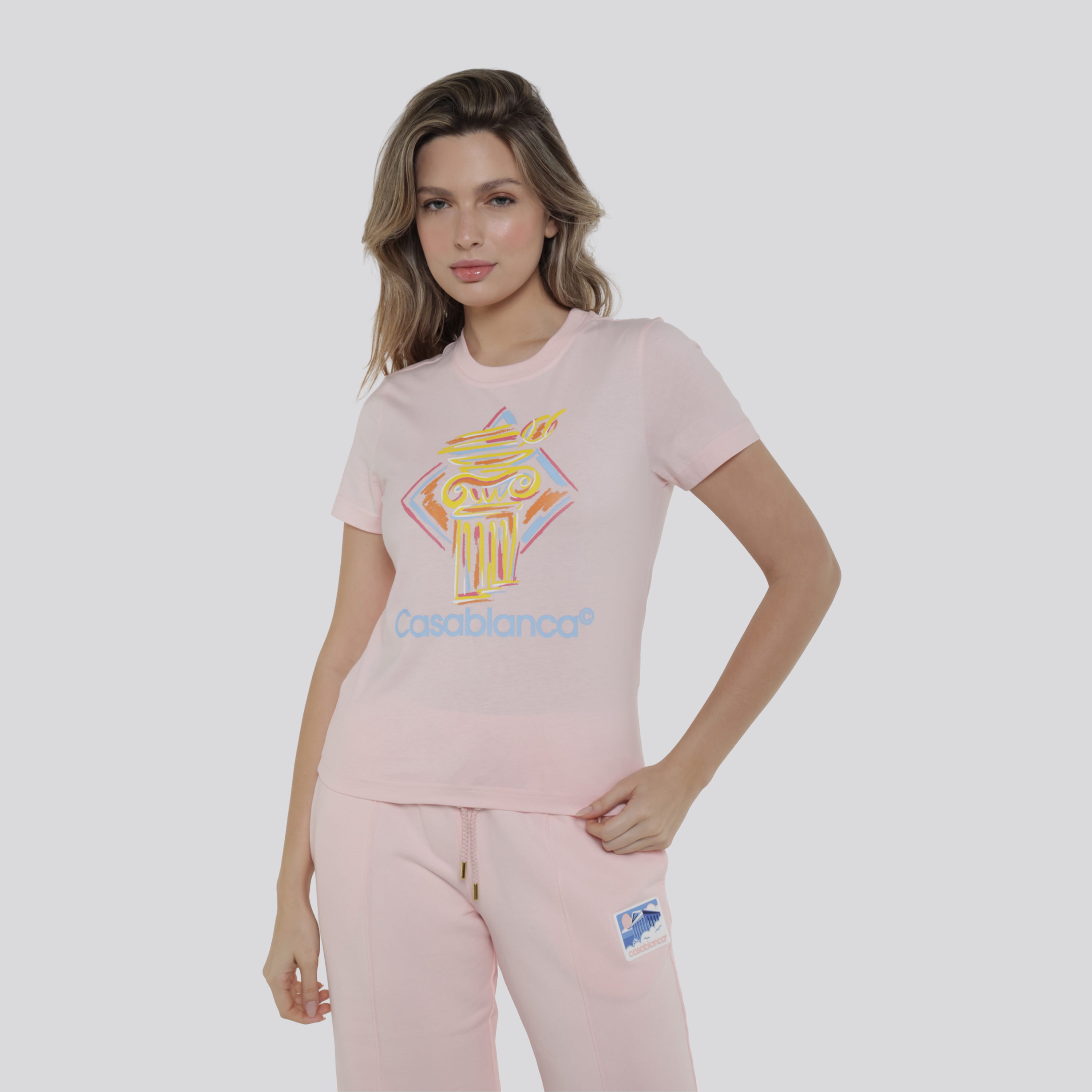 Camiseta Rosa Ceniza Casablanca Diamond Column
