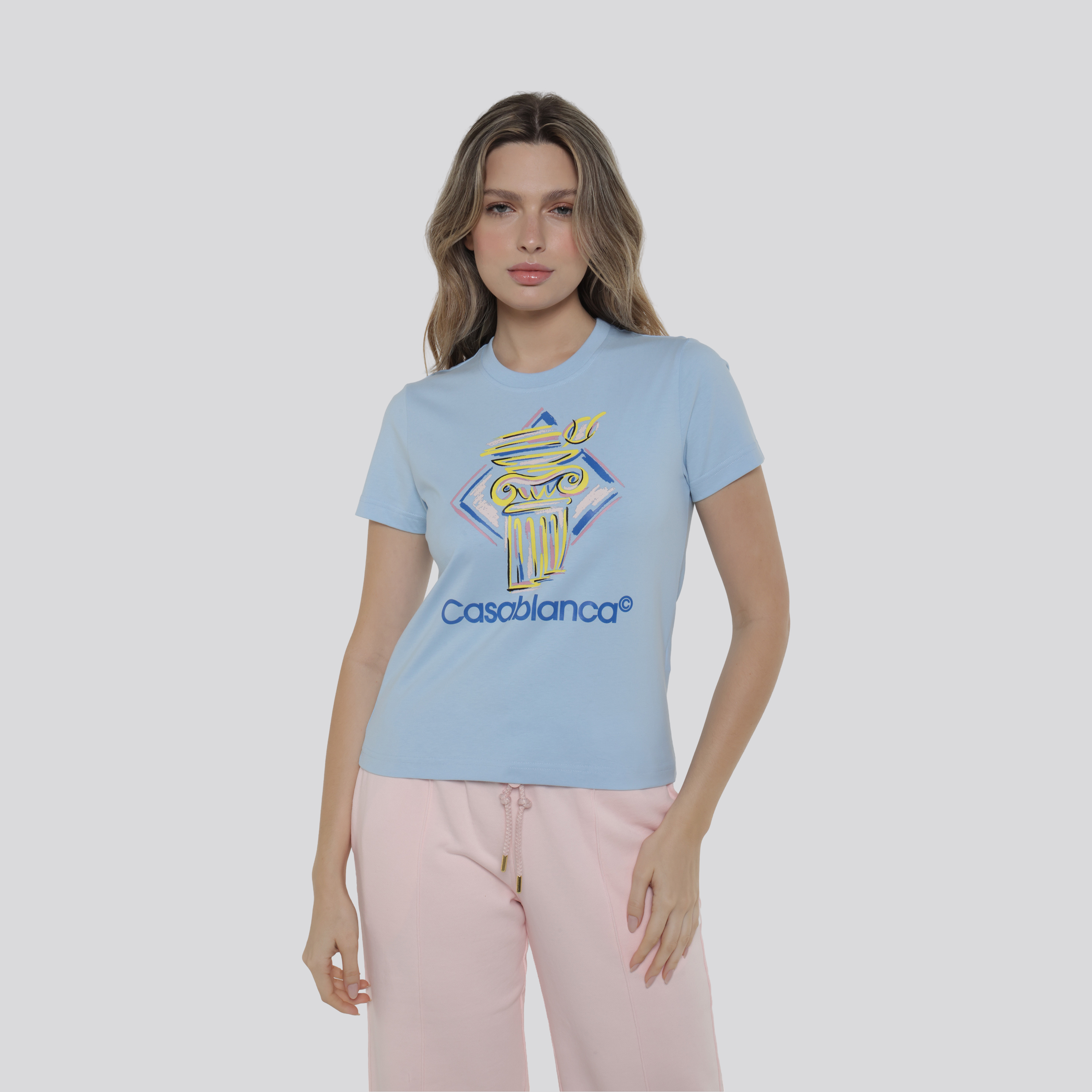 Camiseta Celeste Casablanca Diamond Column