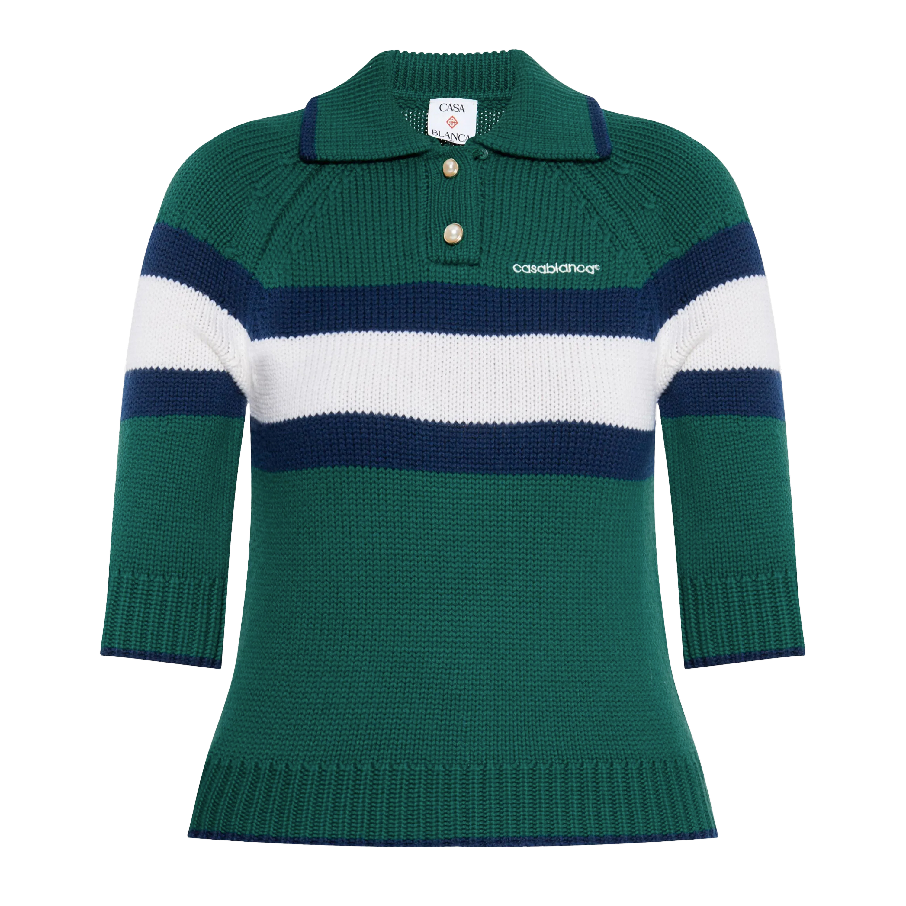 Camiseta tipo Polo Verde Casablanca Colour Blocked