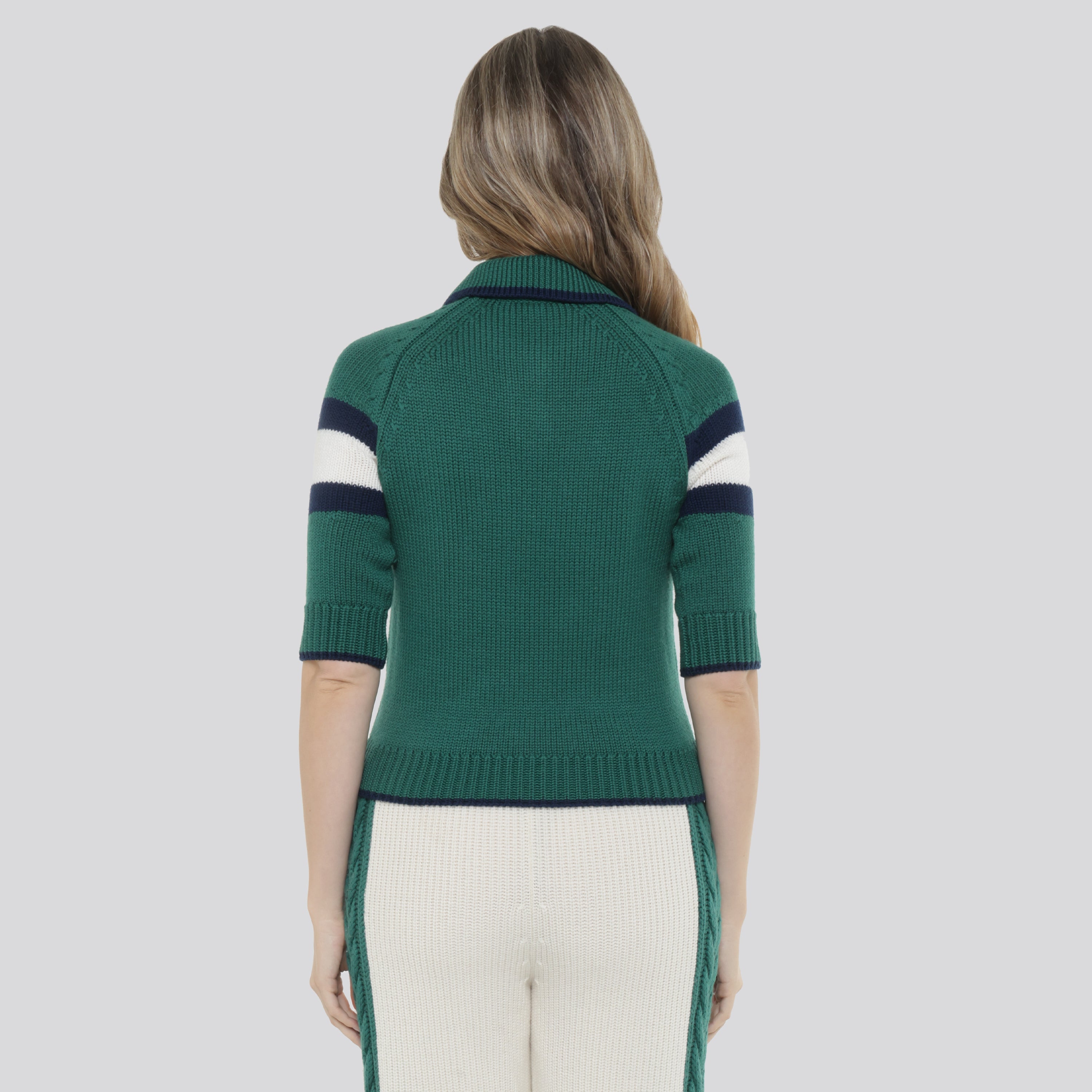 Camiseta tipo Polo Verde Casablanca Colour Blocked
