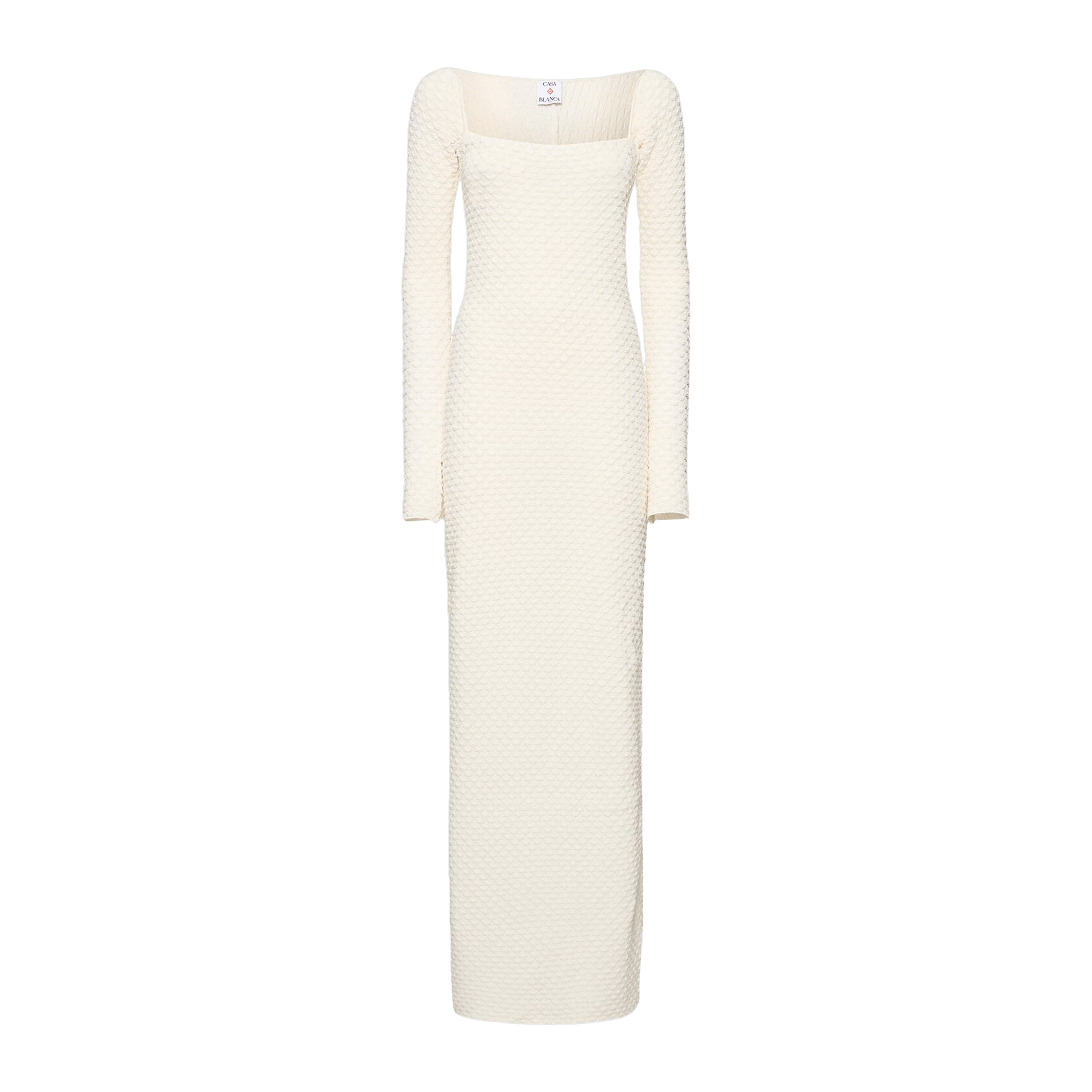 Vestido Blanco Casablanca Long Textured Summer