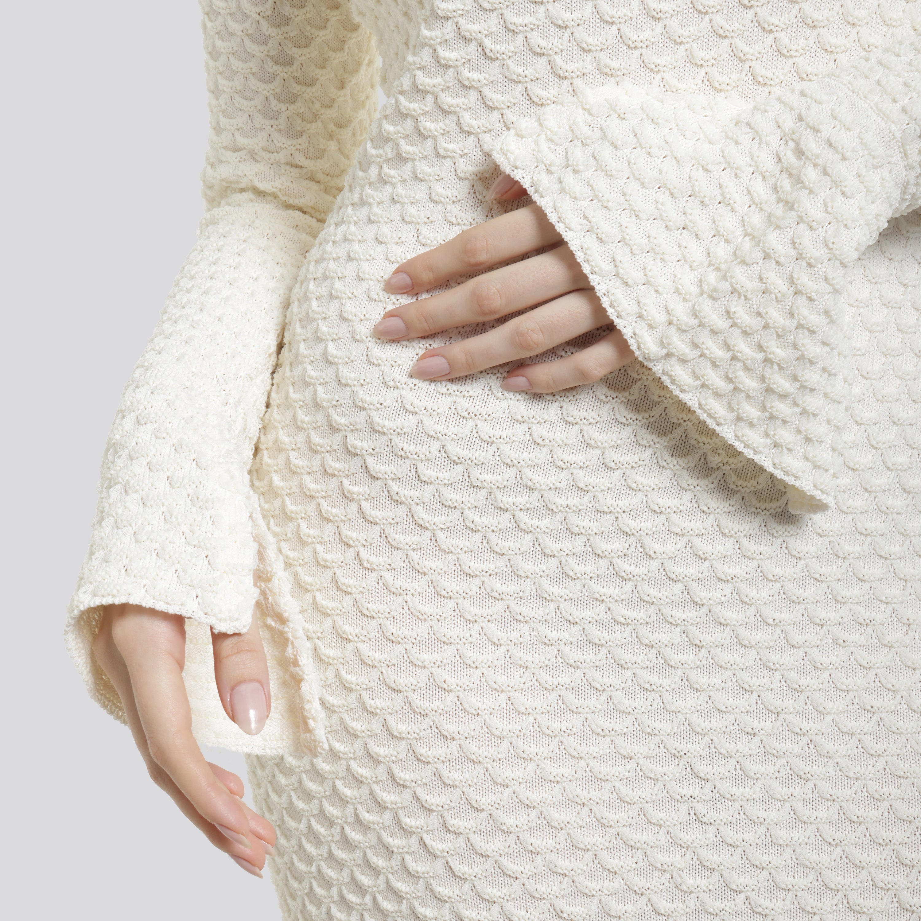 Vestido Blanco Casablanca Long Textured Summer