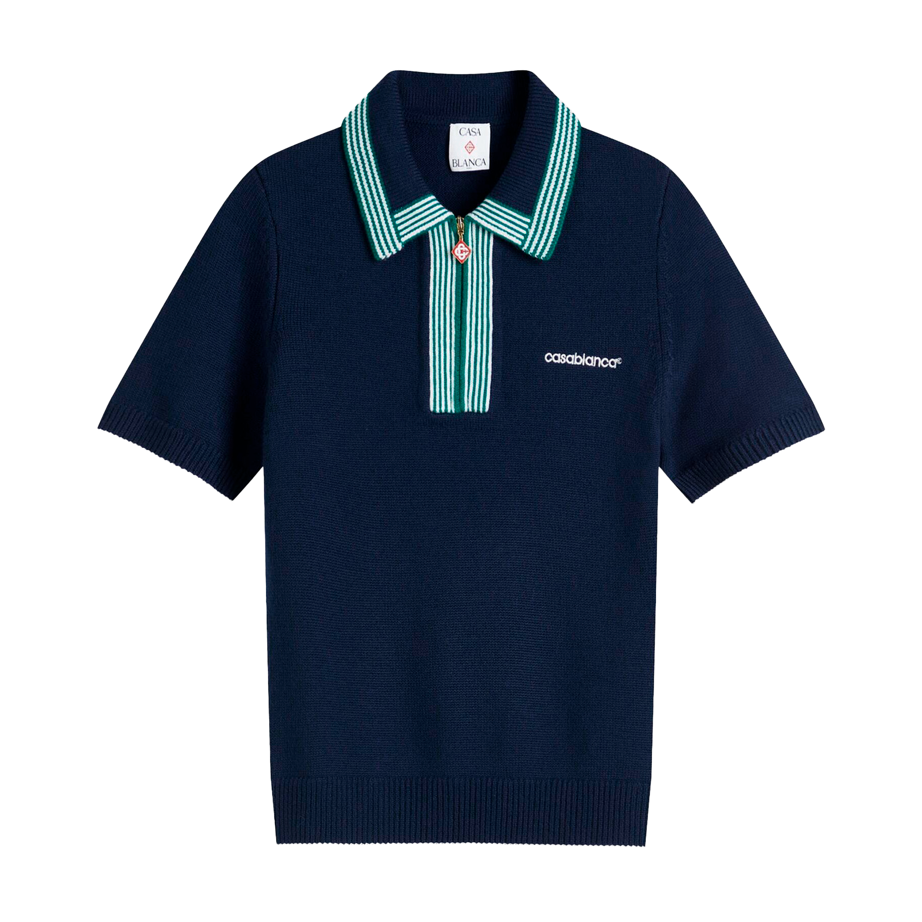 Camiseta tipo Polo Azul Casablanca Tennis