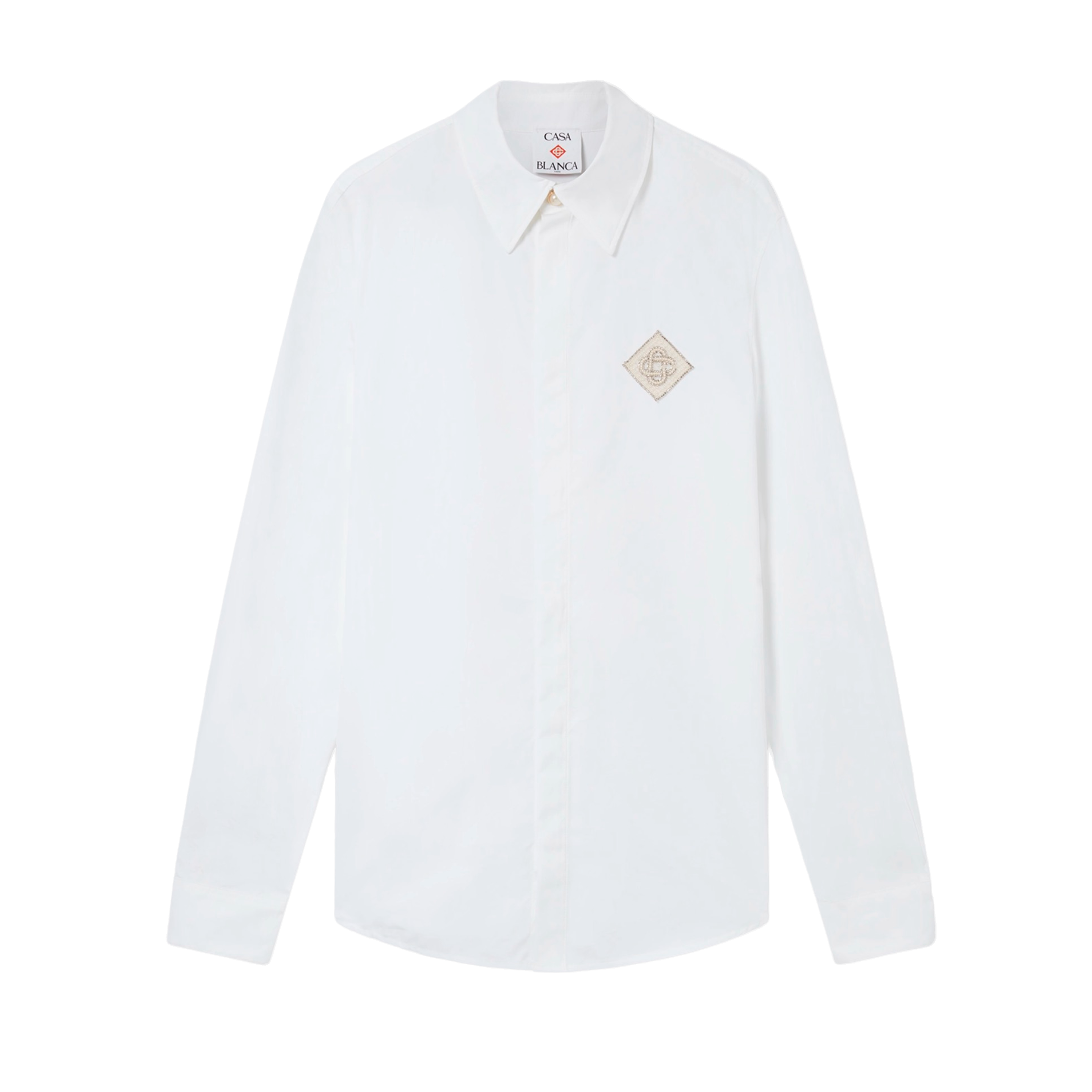 Camisa Blanca Casablanca Logo Patch