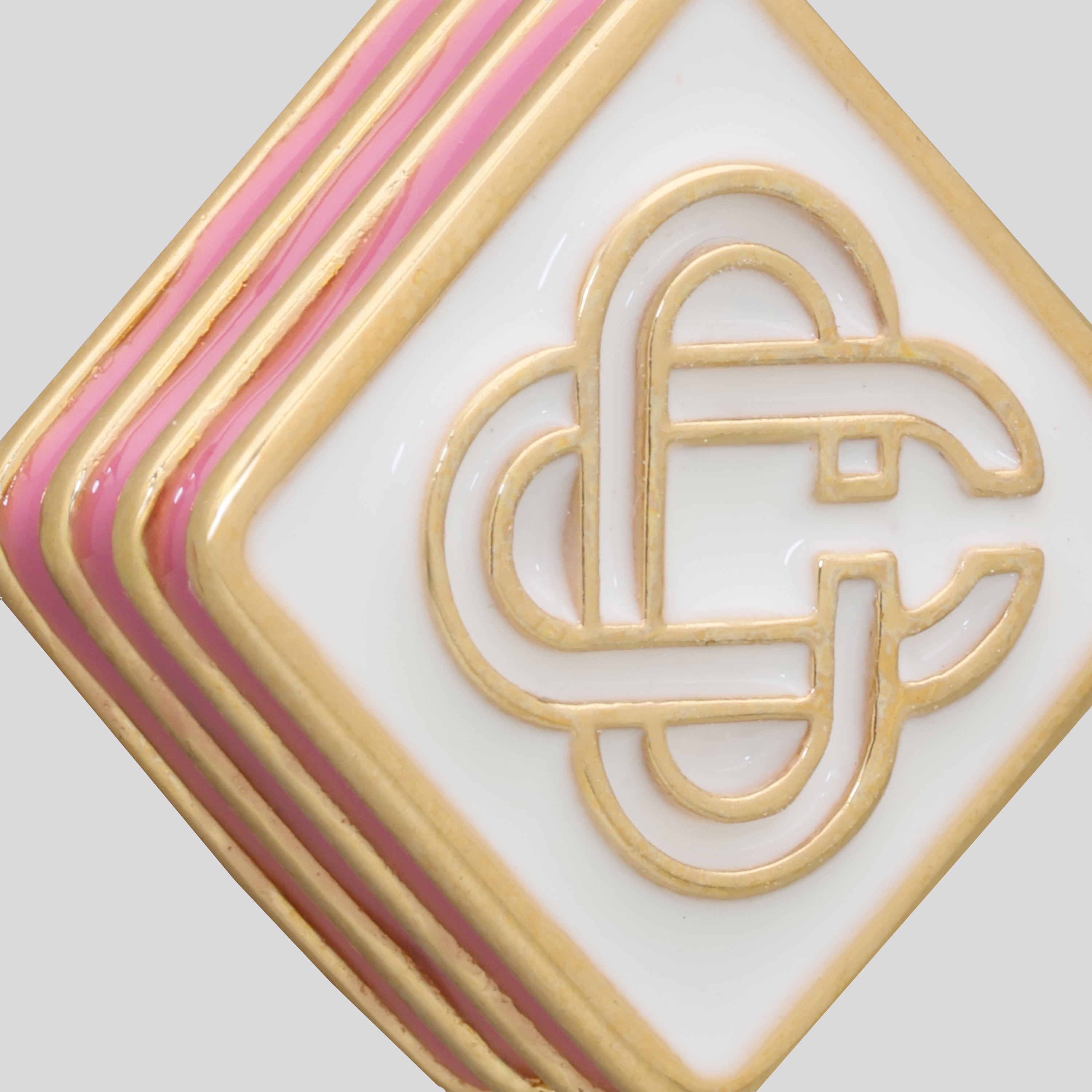 Aretes Dorado Rosa Casablanca Monogram Diamond