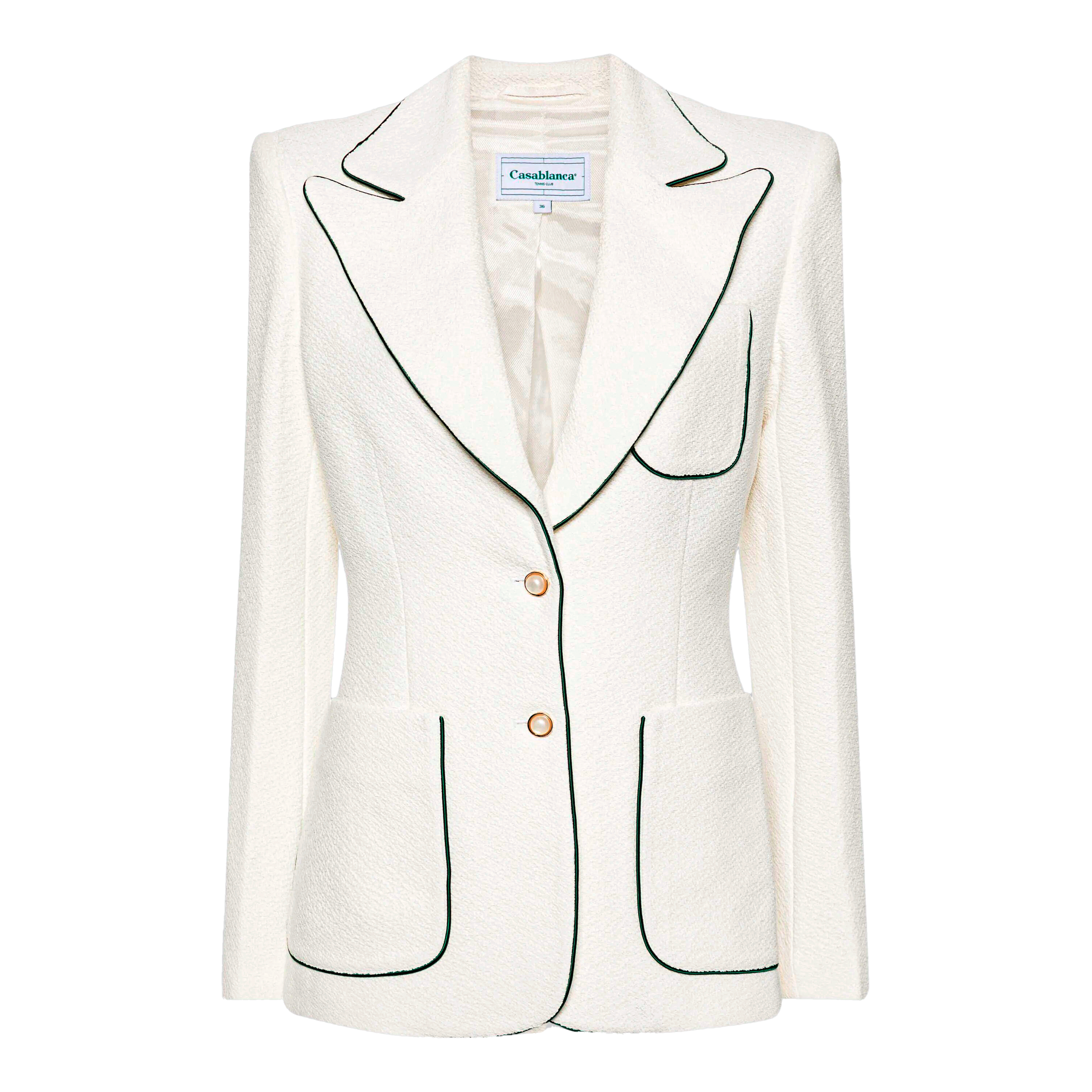 Blazer Blanco Casablanca Textured Tailoring