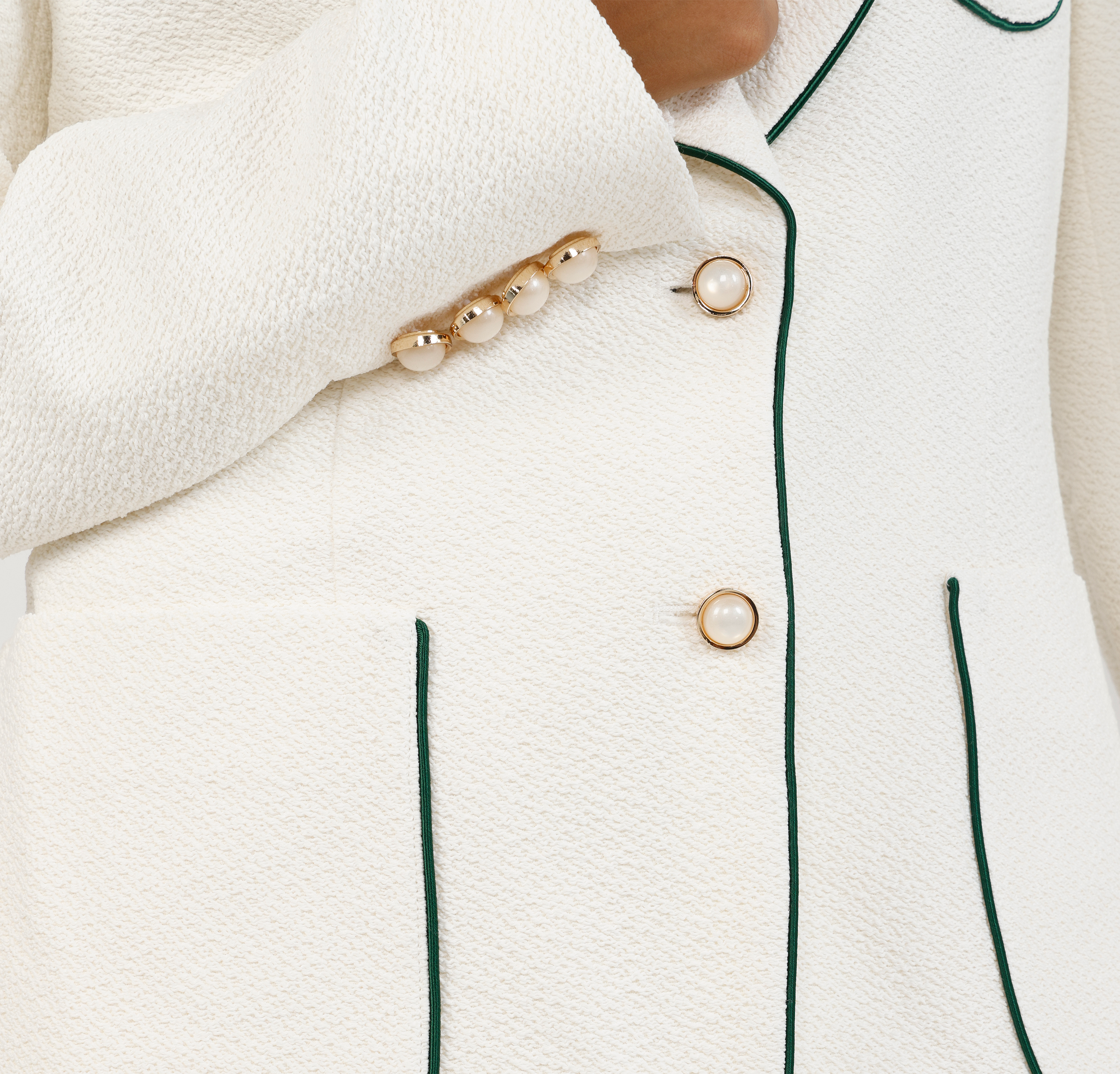 Blazer Blanco Casablanca Textured Tailoring