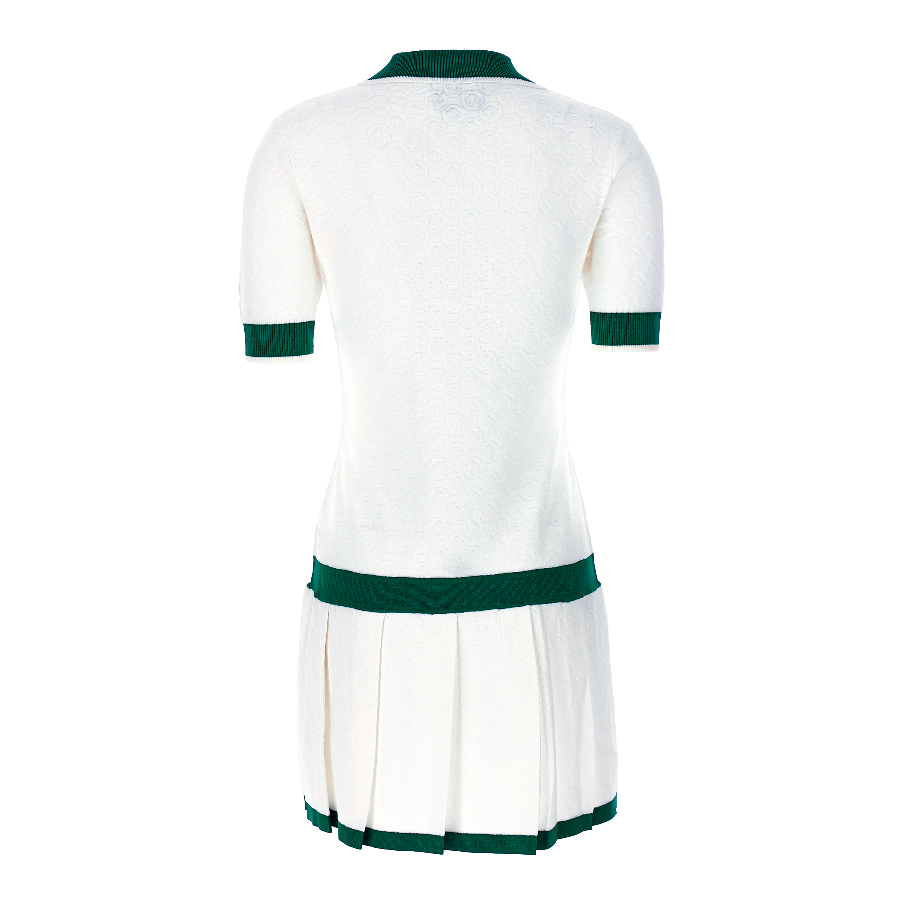 Vestido Blanco Casablanca Verde Logo Patche