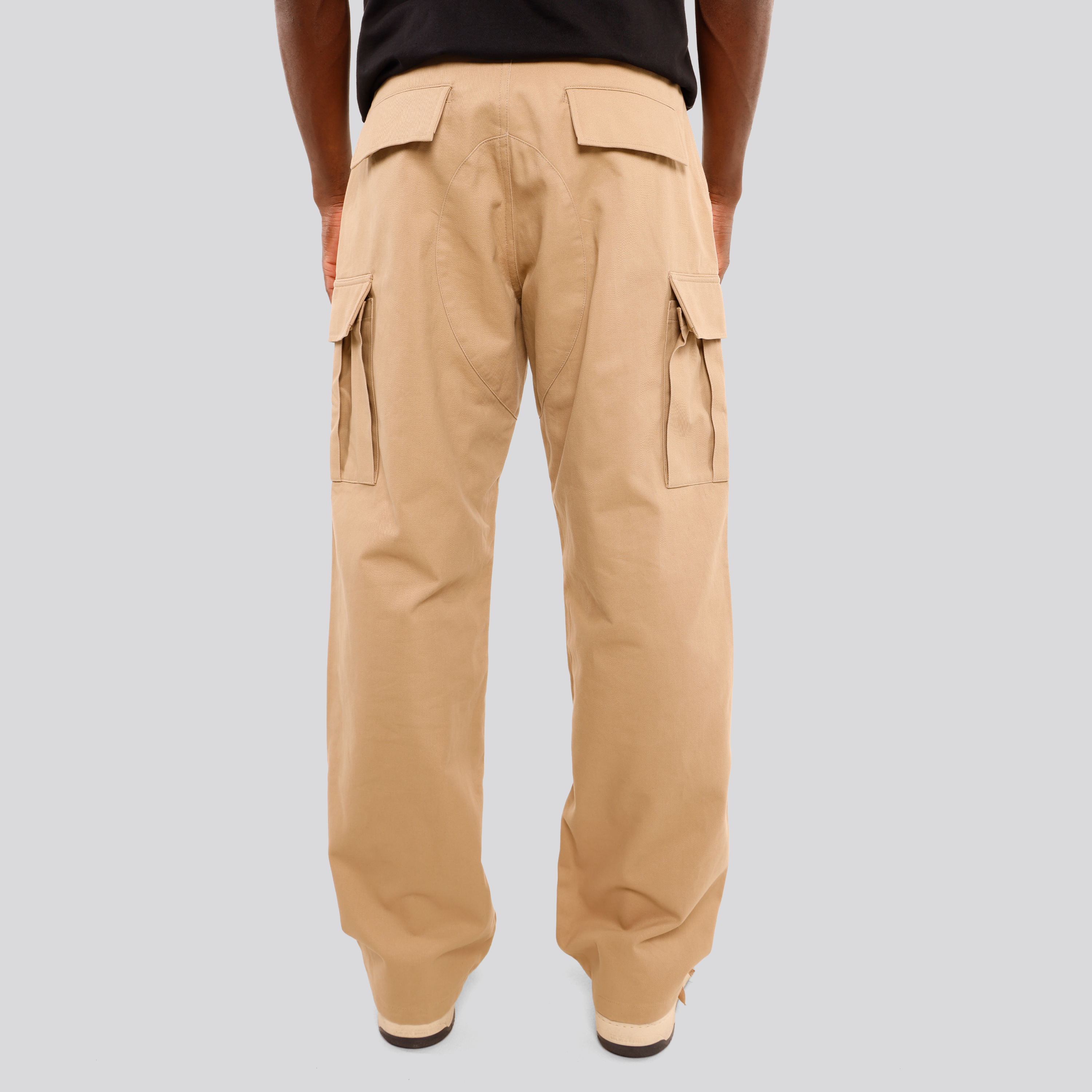 Jean Beige ICECREAM Cargo Pant Spray Paint Running Dog