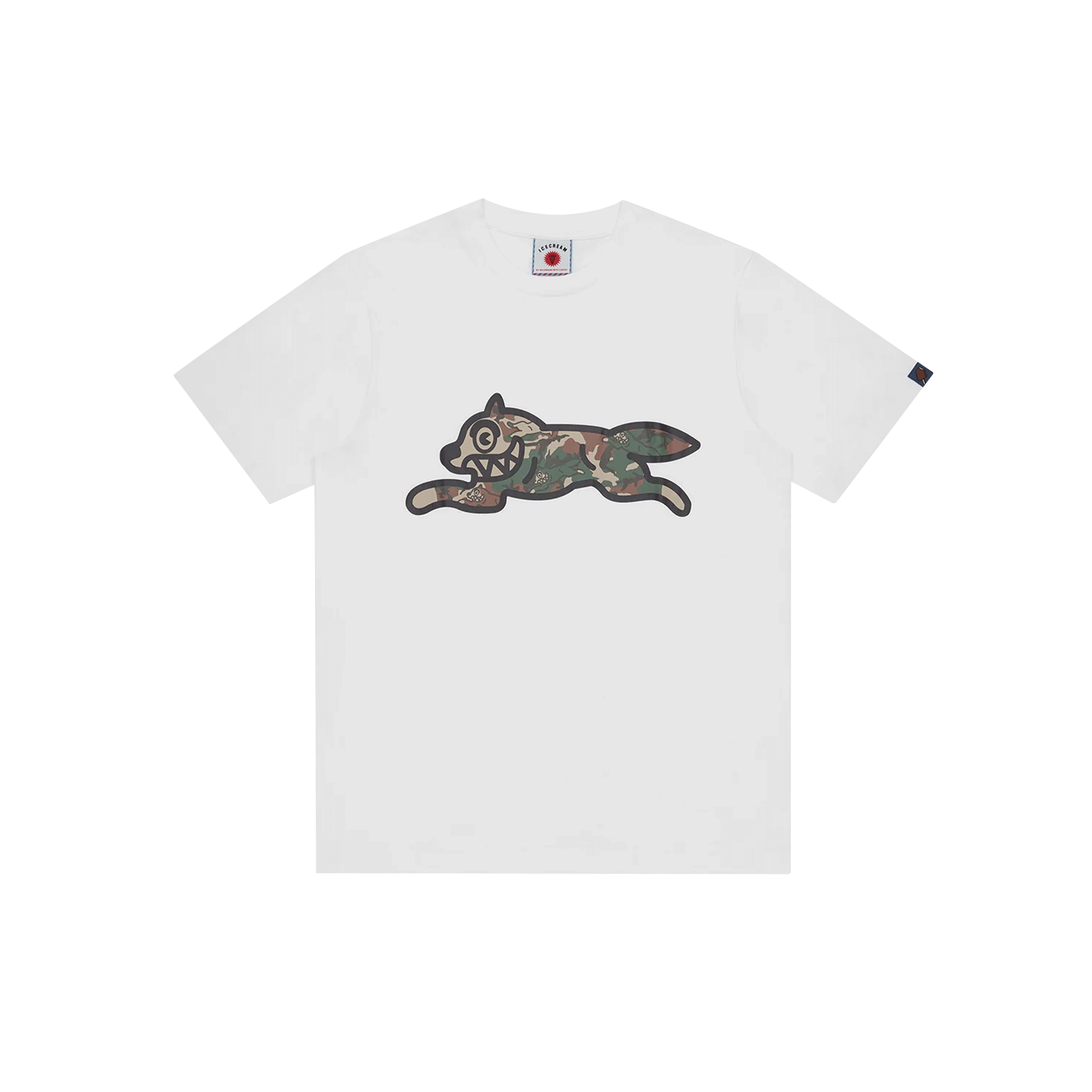 Camiseta Blanca ICECREAM Tiger Stripe Running Dog